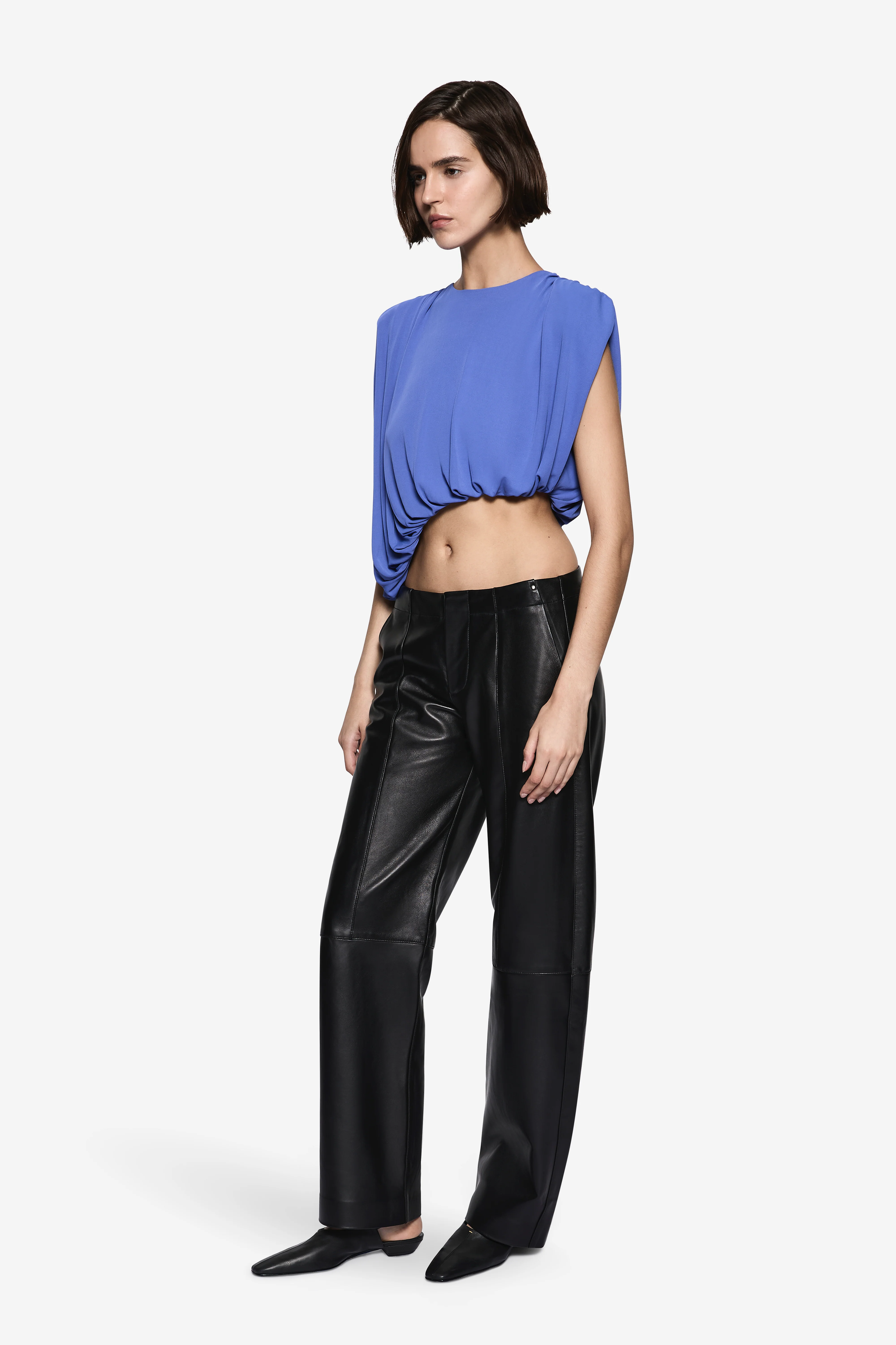 BOWED LEATHER PANT - Image 4