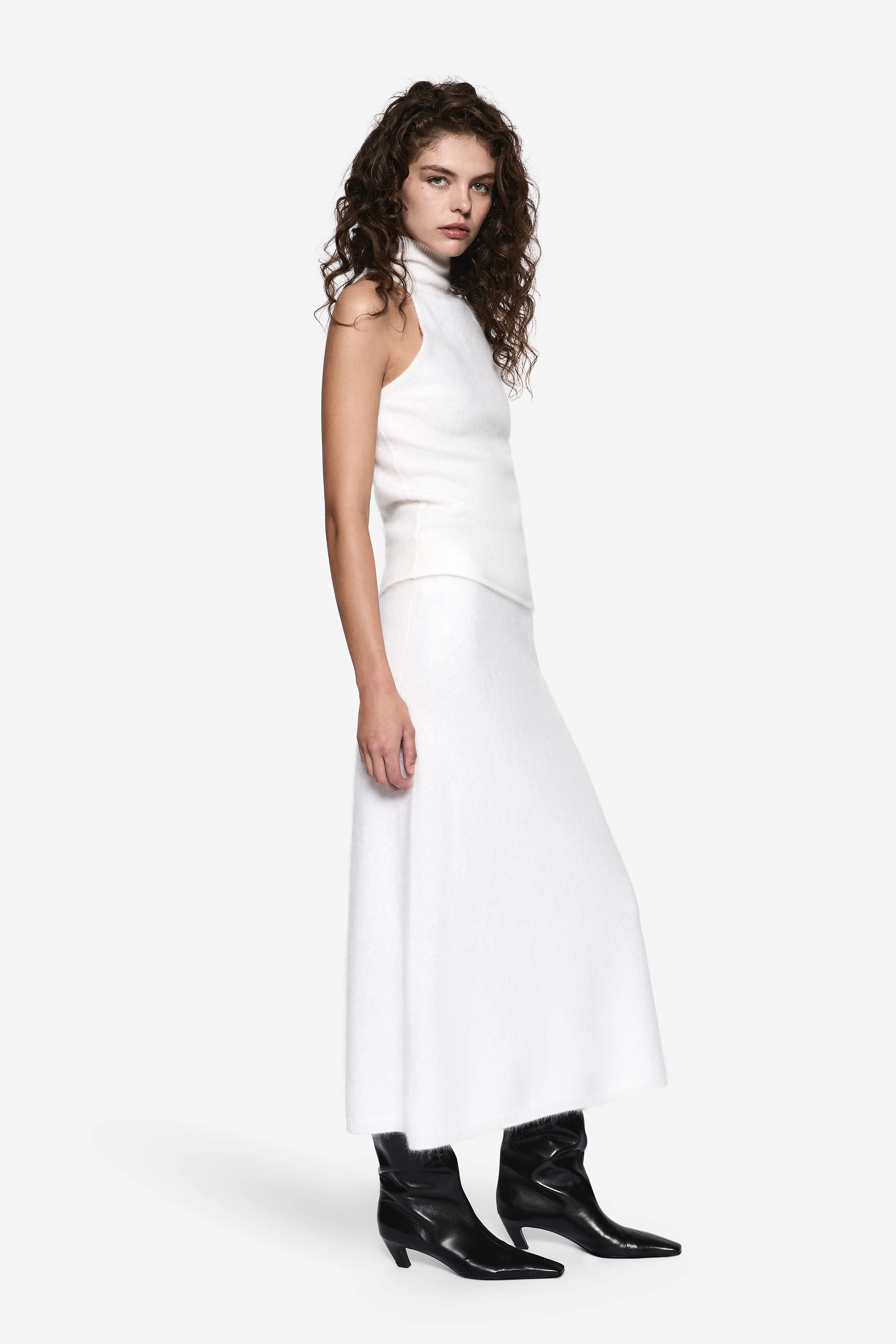 BRUSHED CASHMERE SKIRT