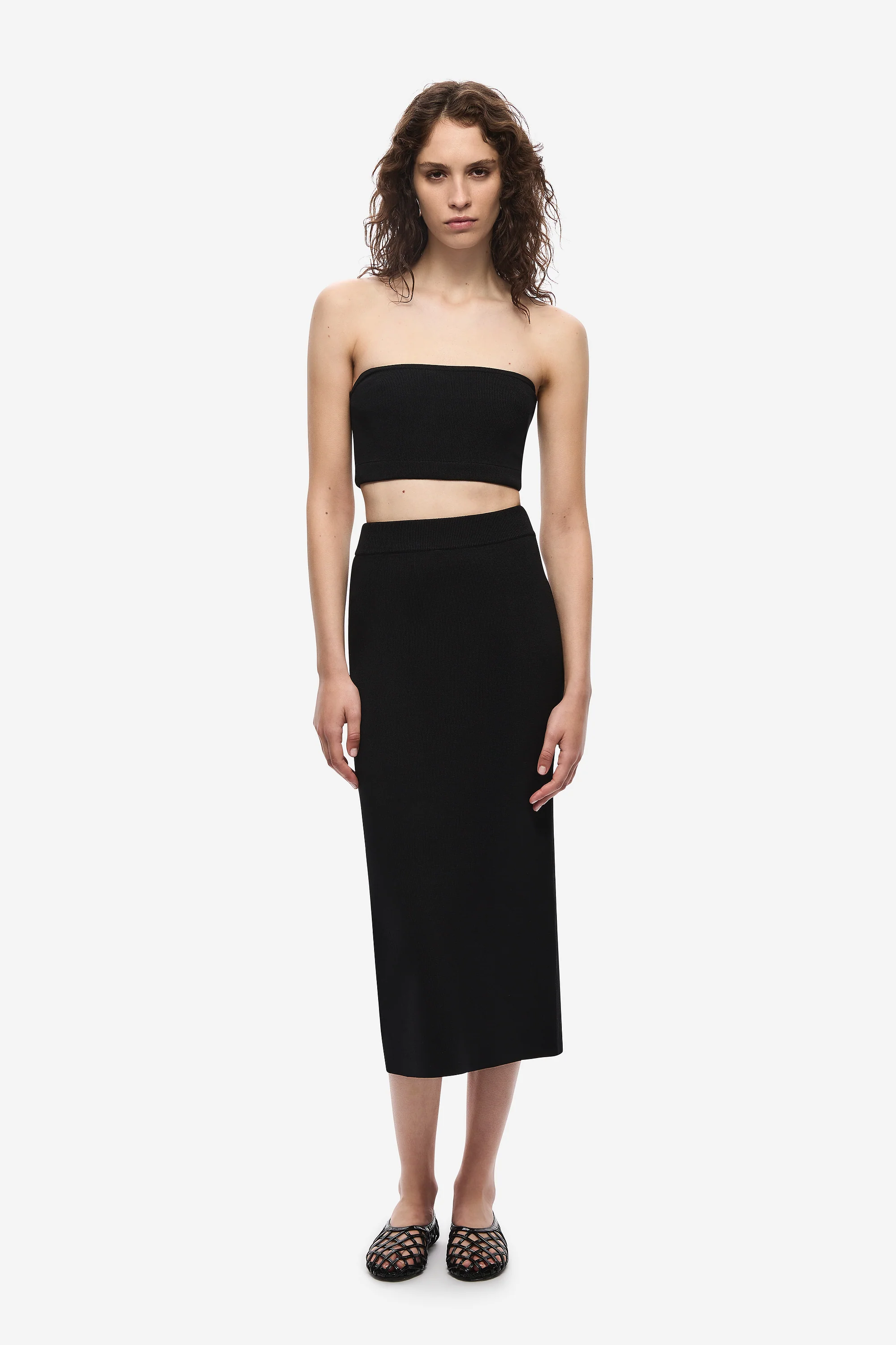THE COMPACT KNIT COLUMN SKIRT - Image 3