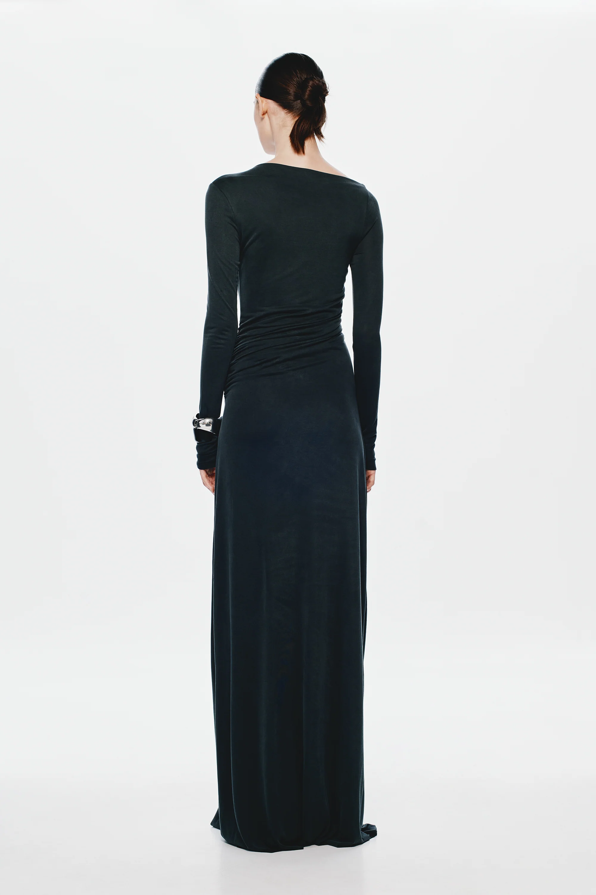 THE 'GLACIER' CUPRO LONG SLEEVE DRESS - Image 5