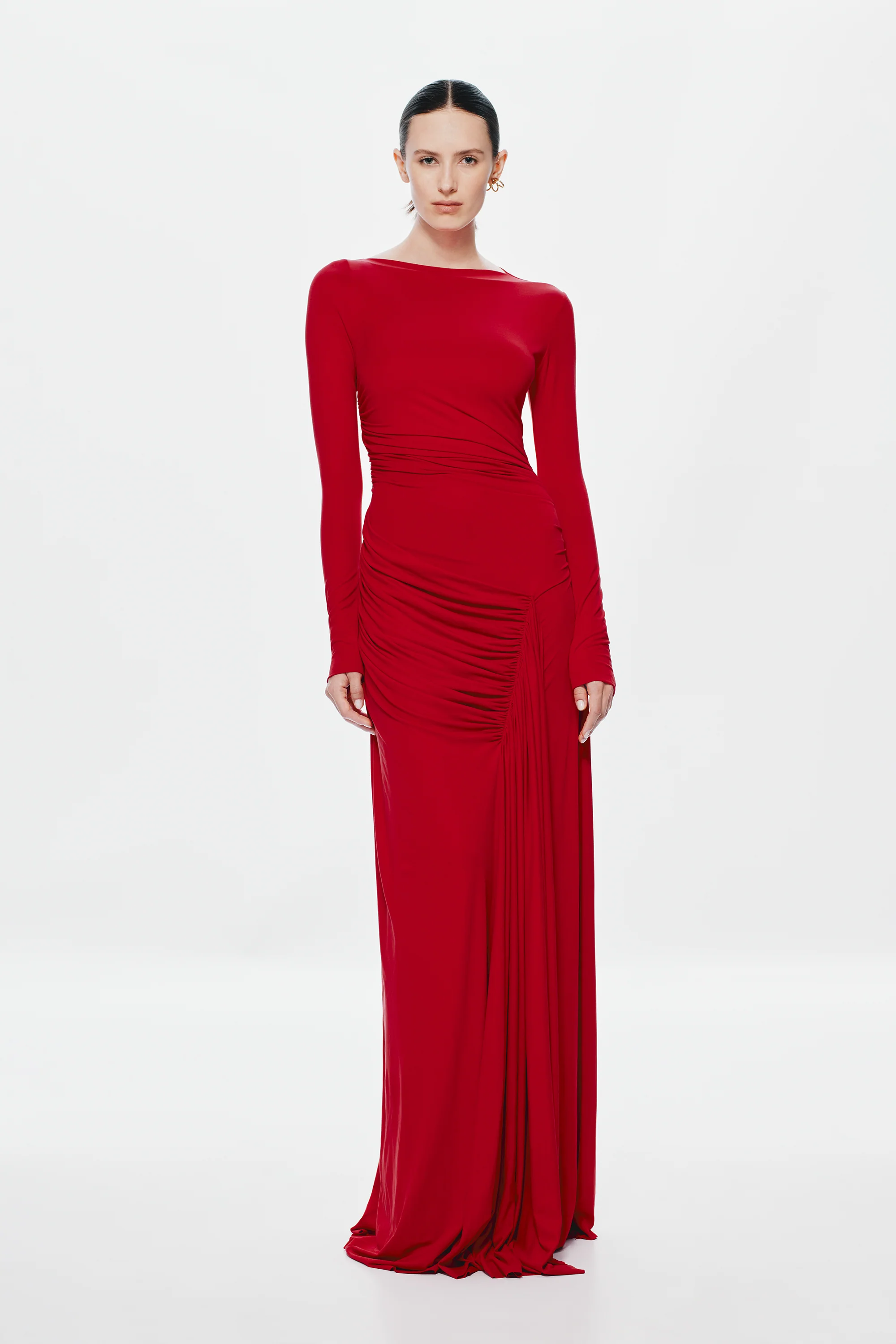 THE GLACIER CUPRO LONG SLEEVE DRESS - Image 3