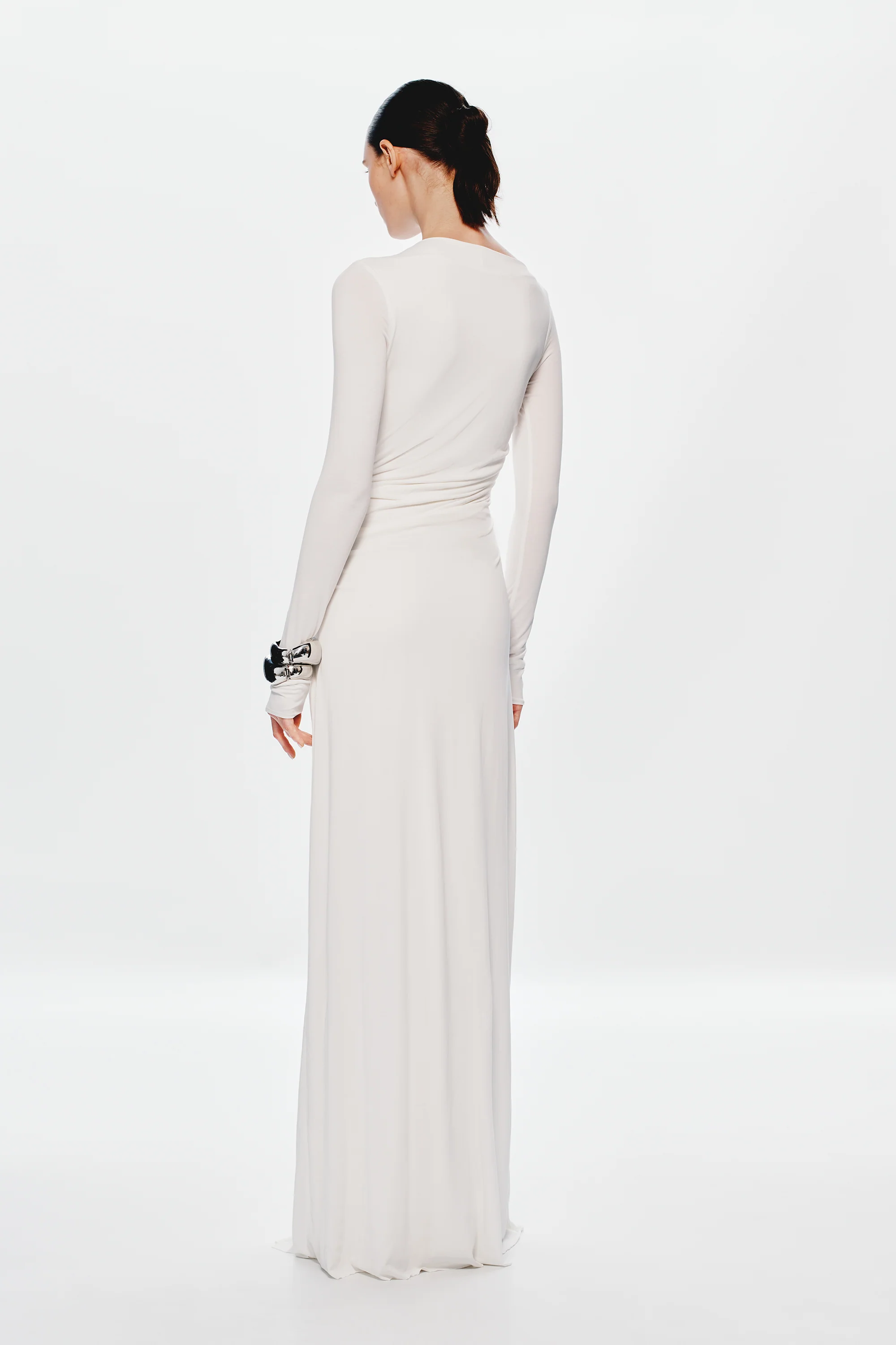 THE 'GLACIER' CUPRO LONG SLEEVE DRESS - Image 6