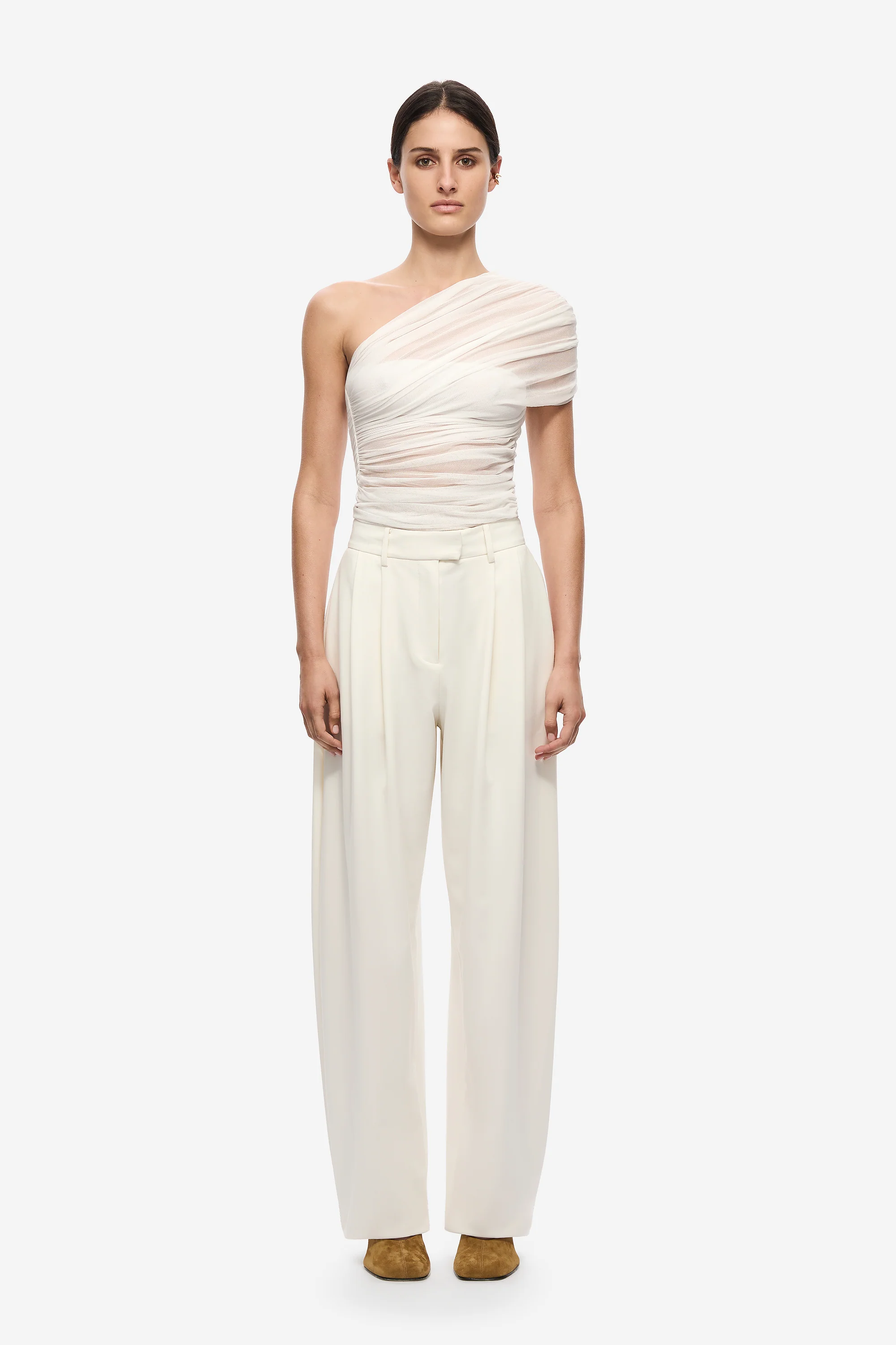 THE INTERWOVEN SILK TULLE TOP