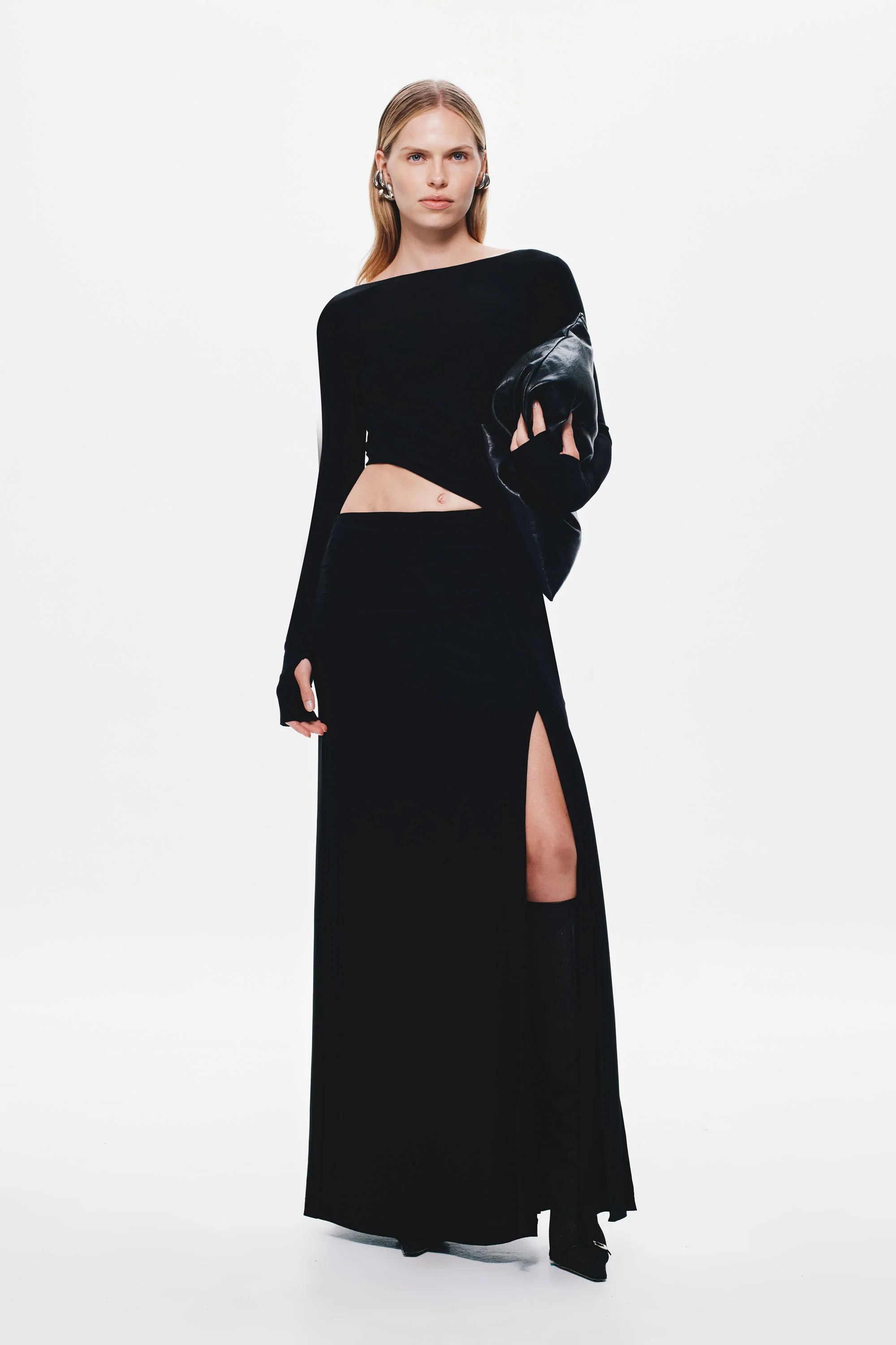 THE 'KENDALL' LONG SLEEVE JERSEY DRESS - Image 3