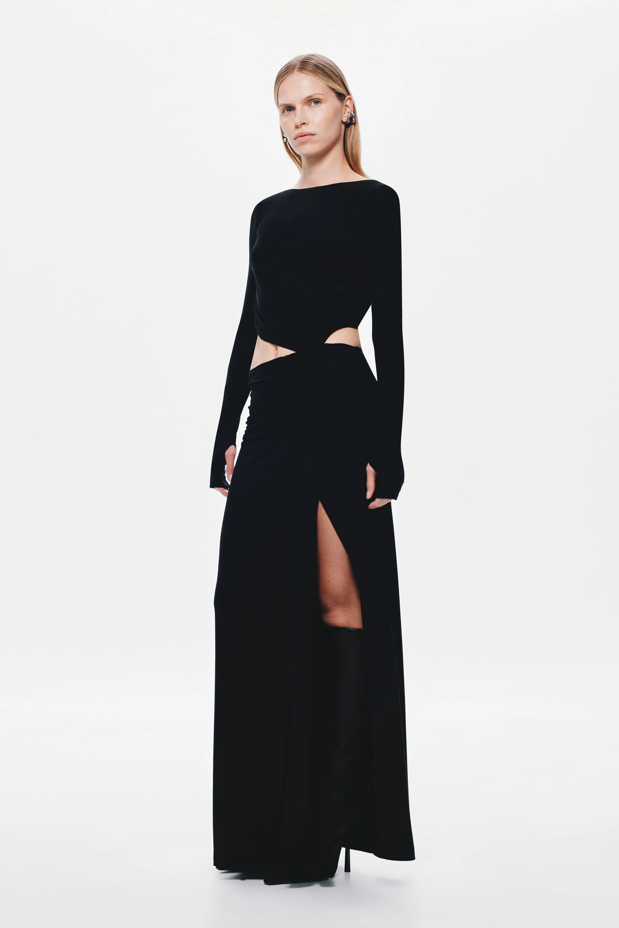 THE 'KENDALL' LONG SLEEVE JERSEY DRESS - Image 4