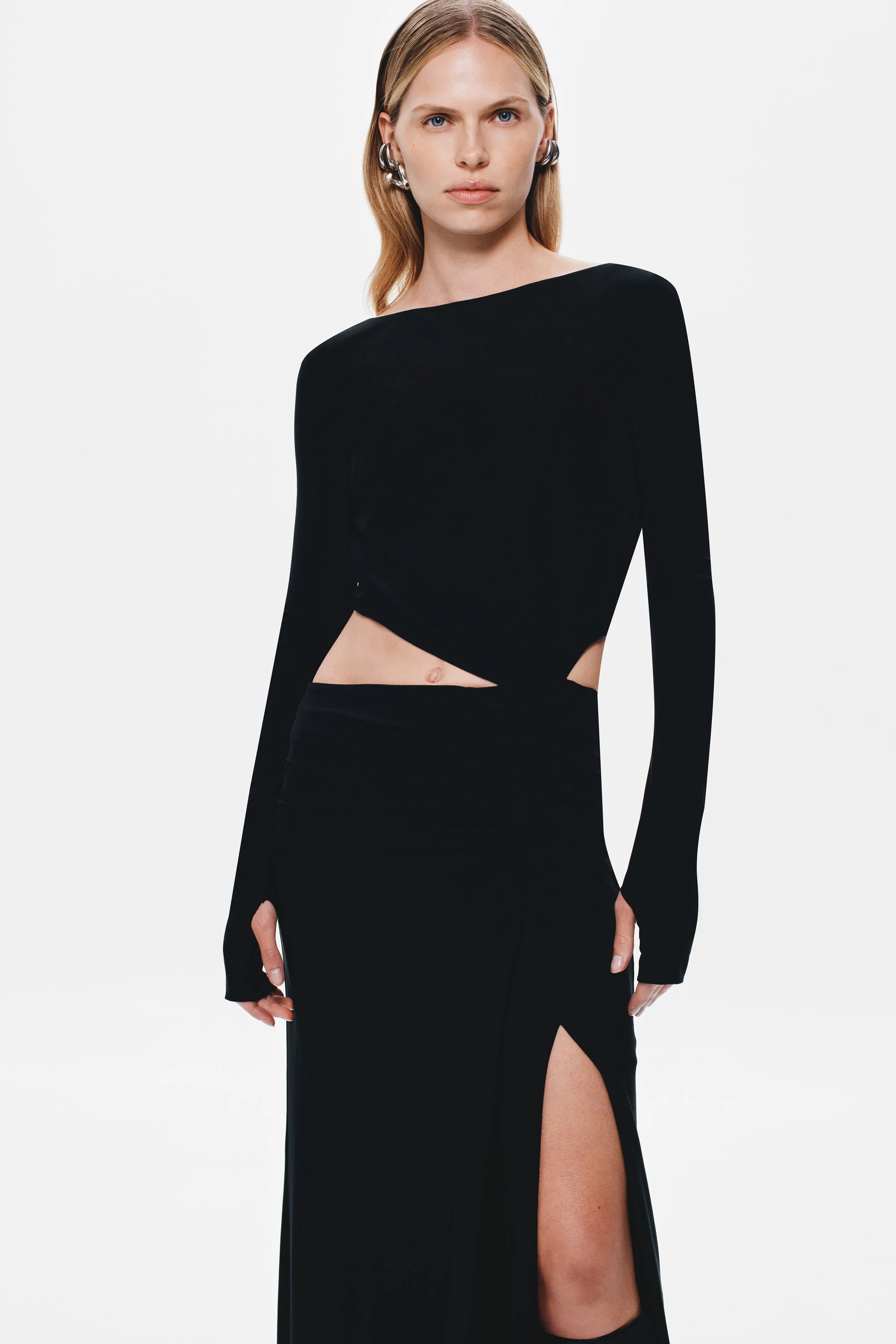 THE 'KENDALL' LONG SLEEVE JERSEY DRESS - Image 6