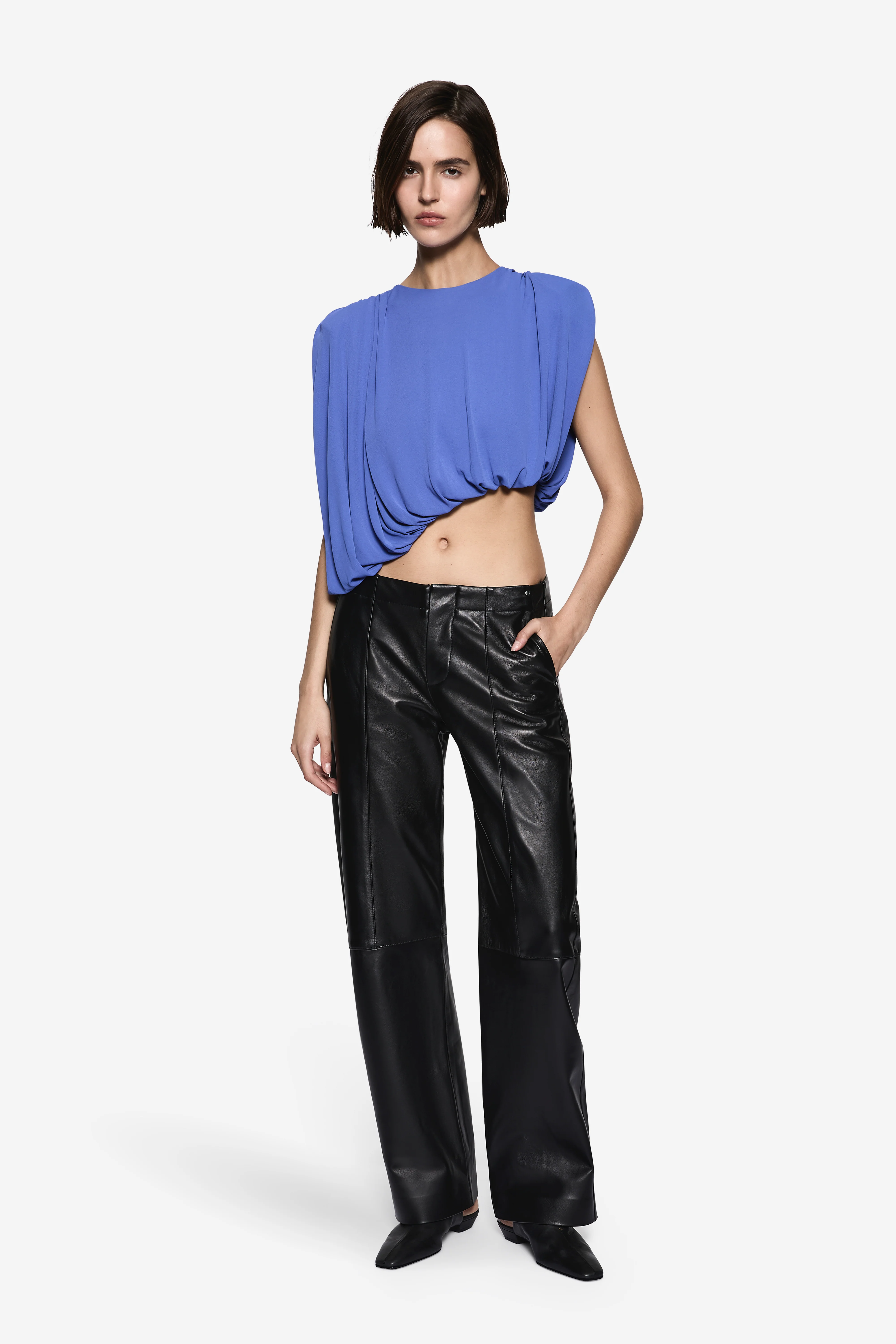 LIRIA JERSEY DRAPED TOP - Image 2