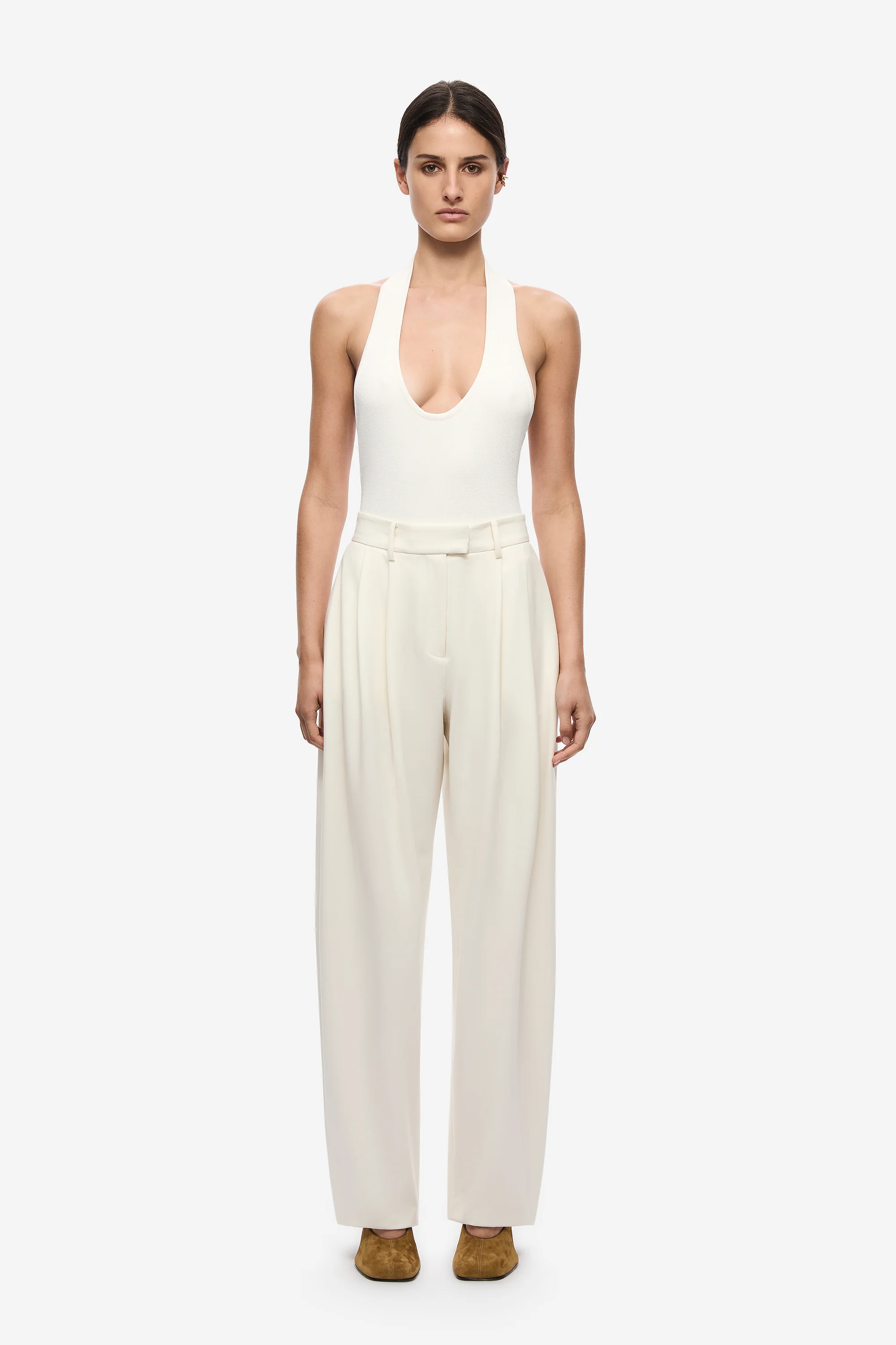 THE MEZZALUNA PLEATED BARREL LEG TROUSER - Image 3