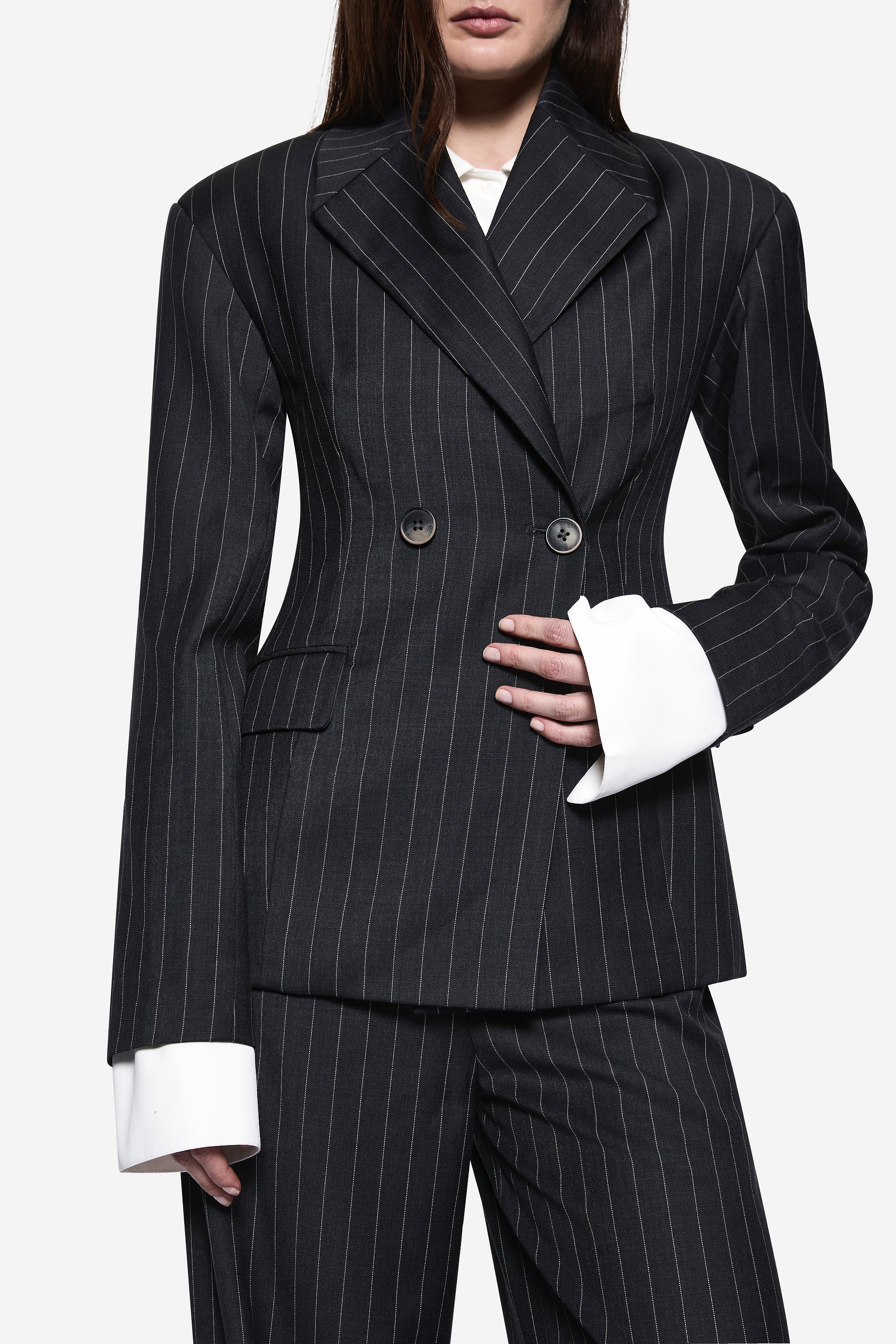 PINSTRIPE WOOL BLAZER - Image 4