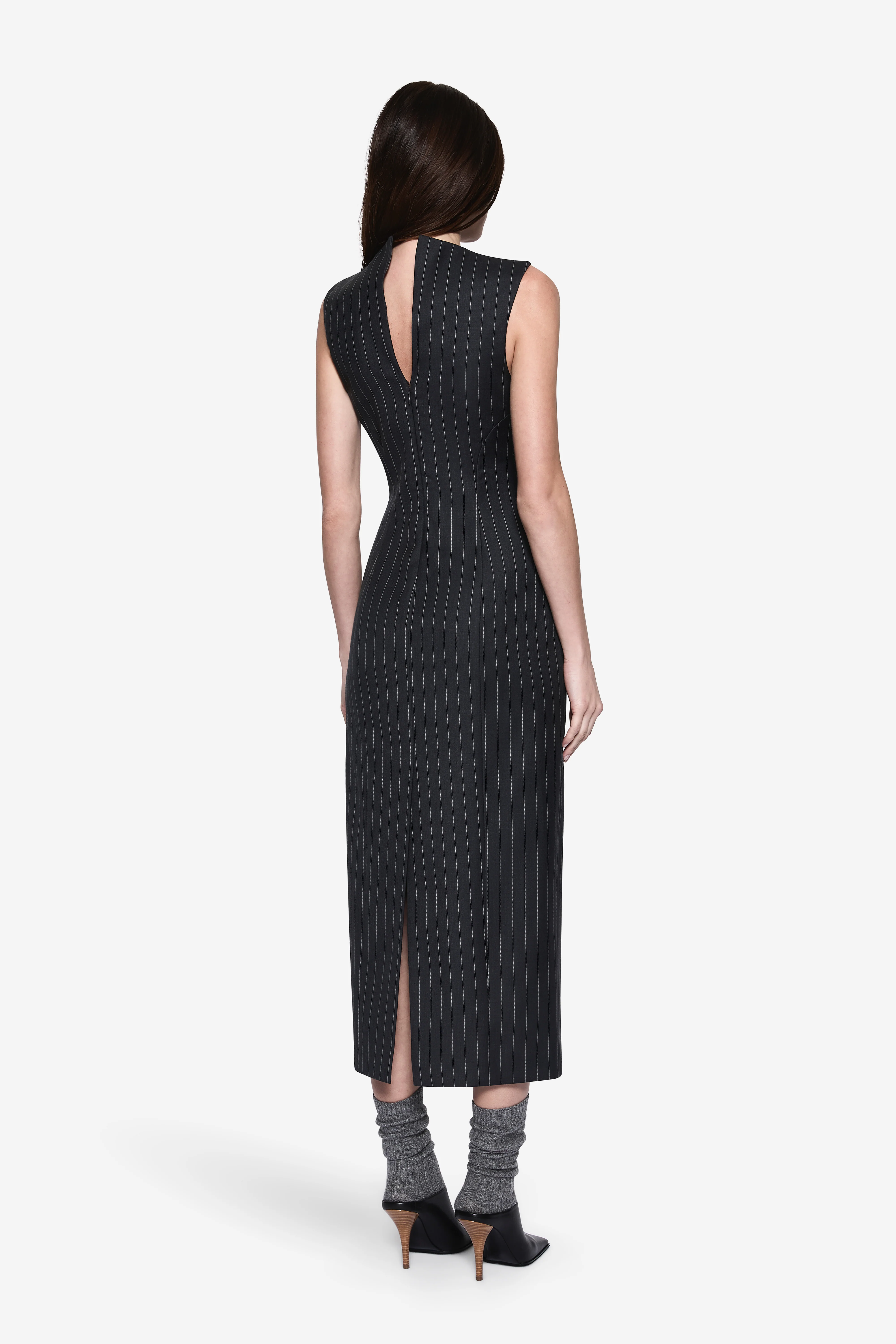 PINSTRIPE WOOL DRESS - Image 3