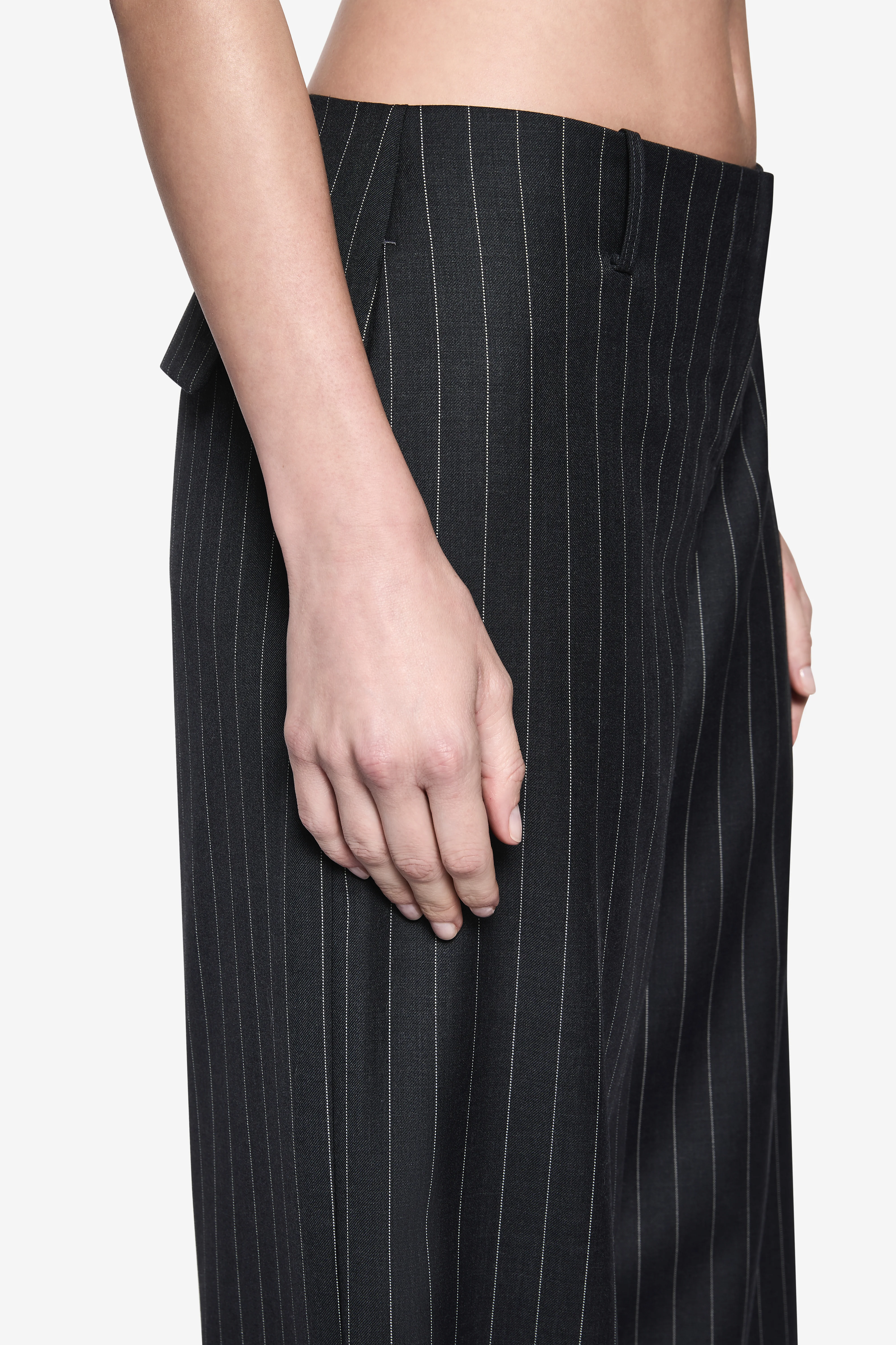 PINSTRIPE WOOL TAILORED PANT - Image 4