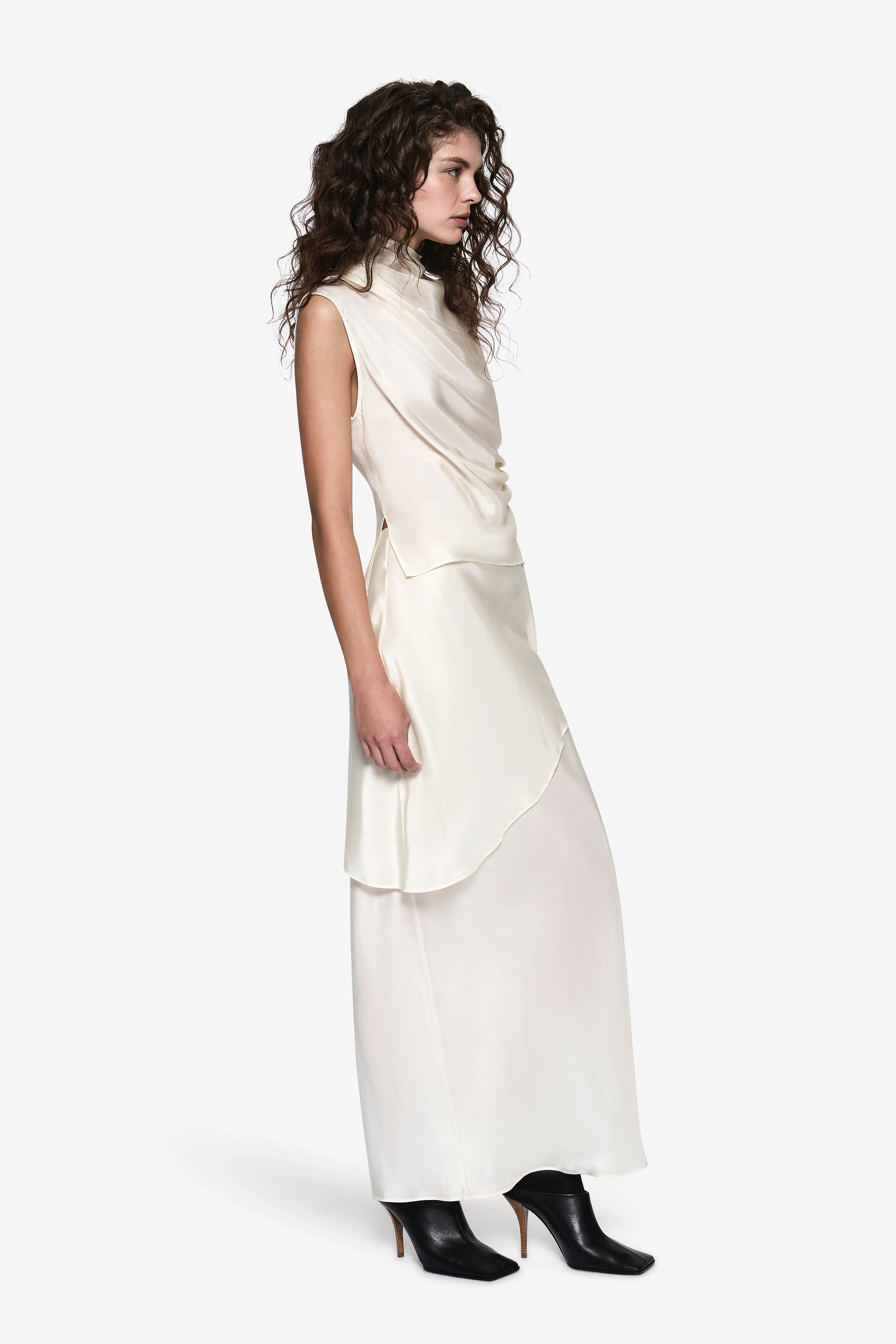 SILK BIAS SKIRT - Image 3