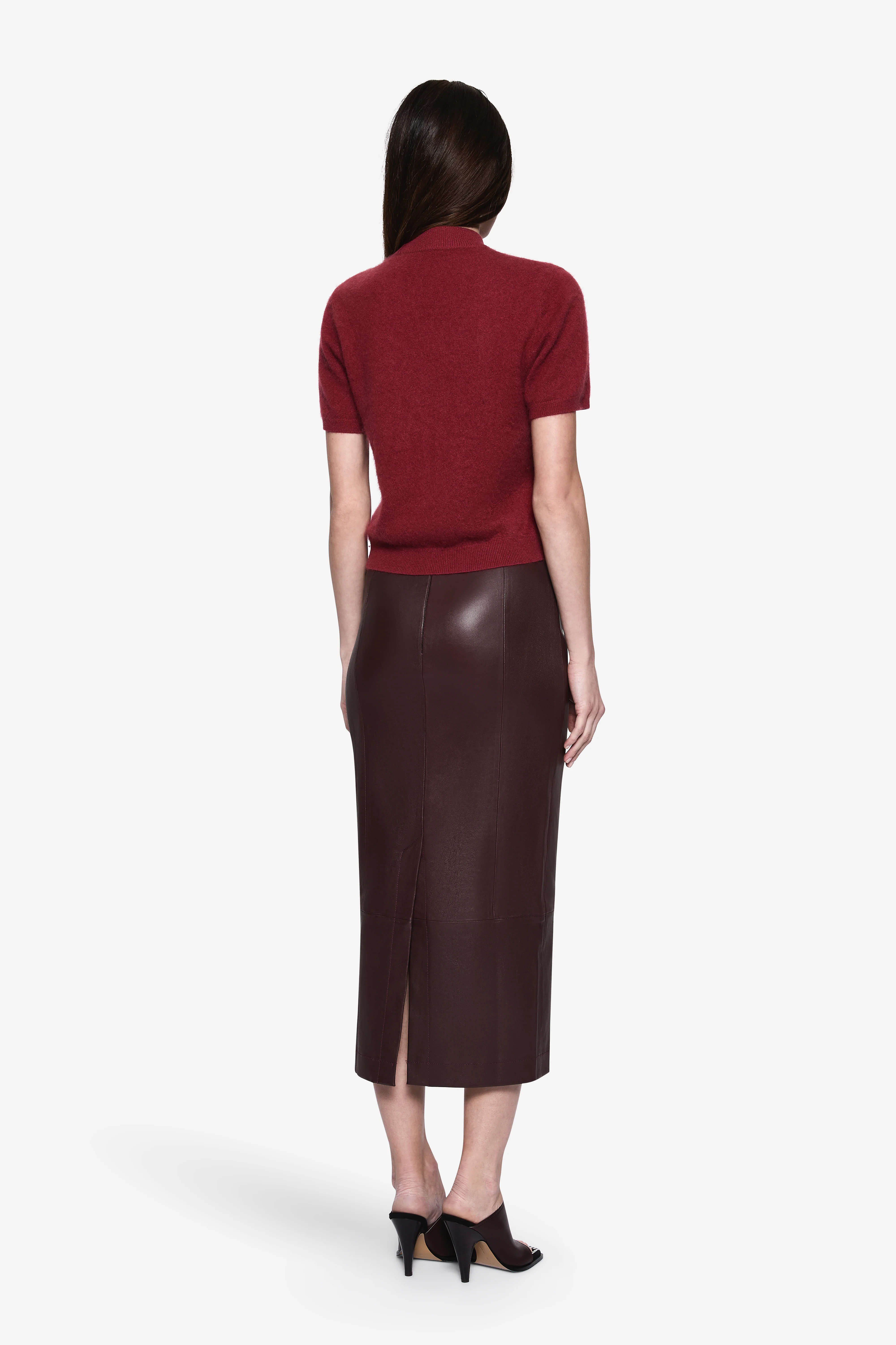 STRETCH LEATHER SKIRT - Image 3