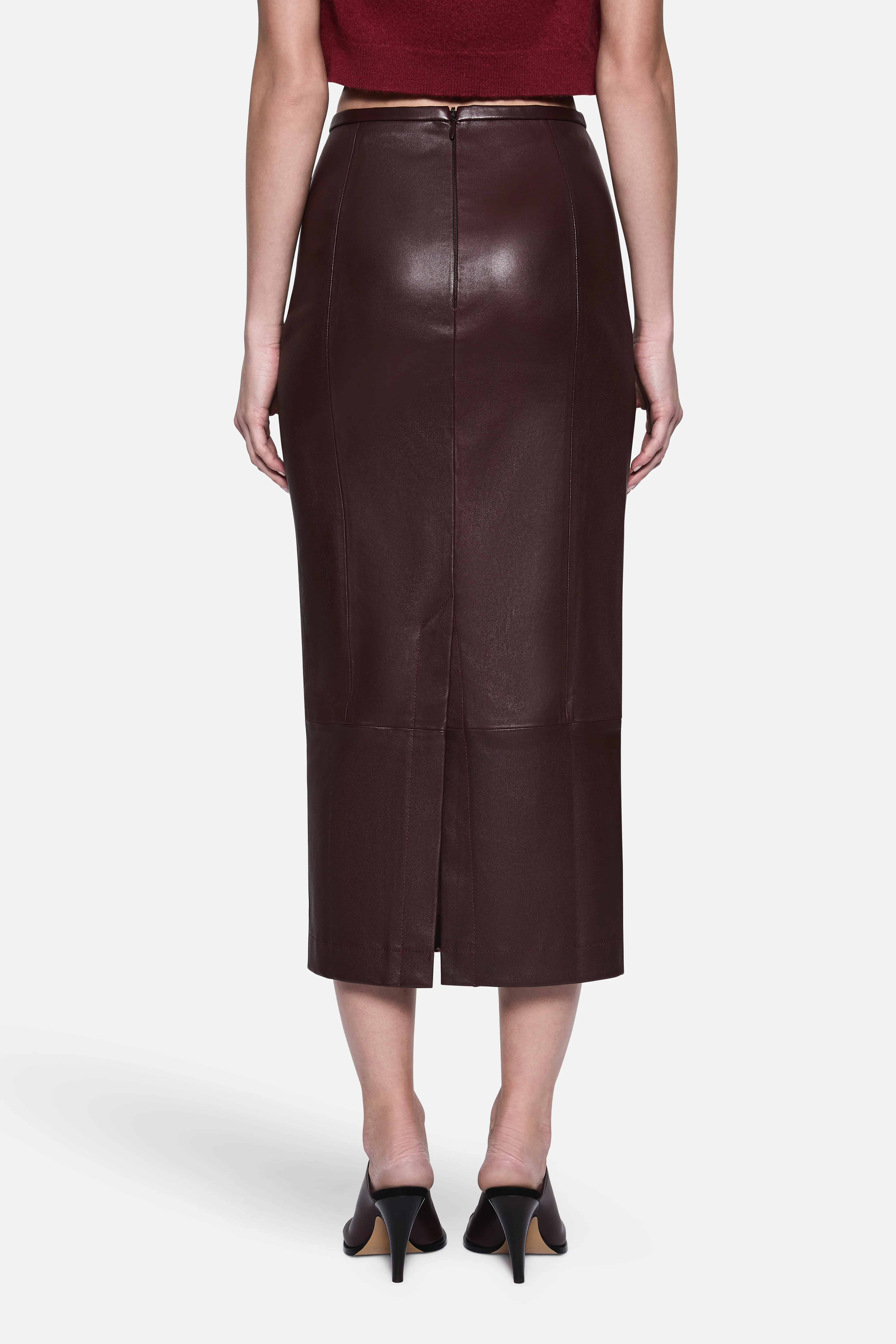 STRETCH LEATHER SKIRT - Image 4