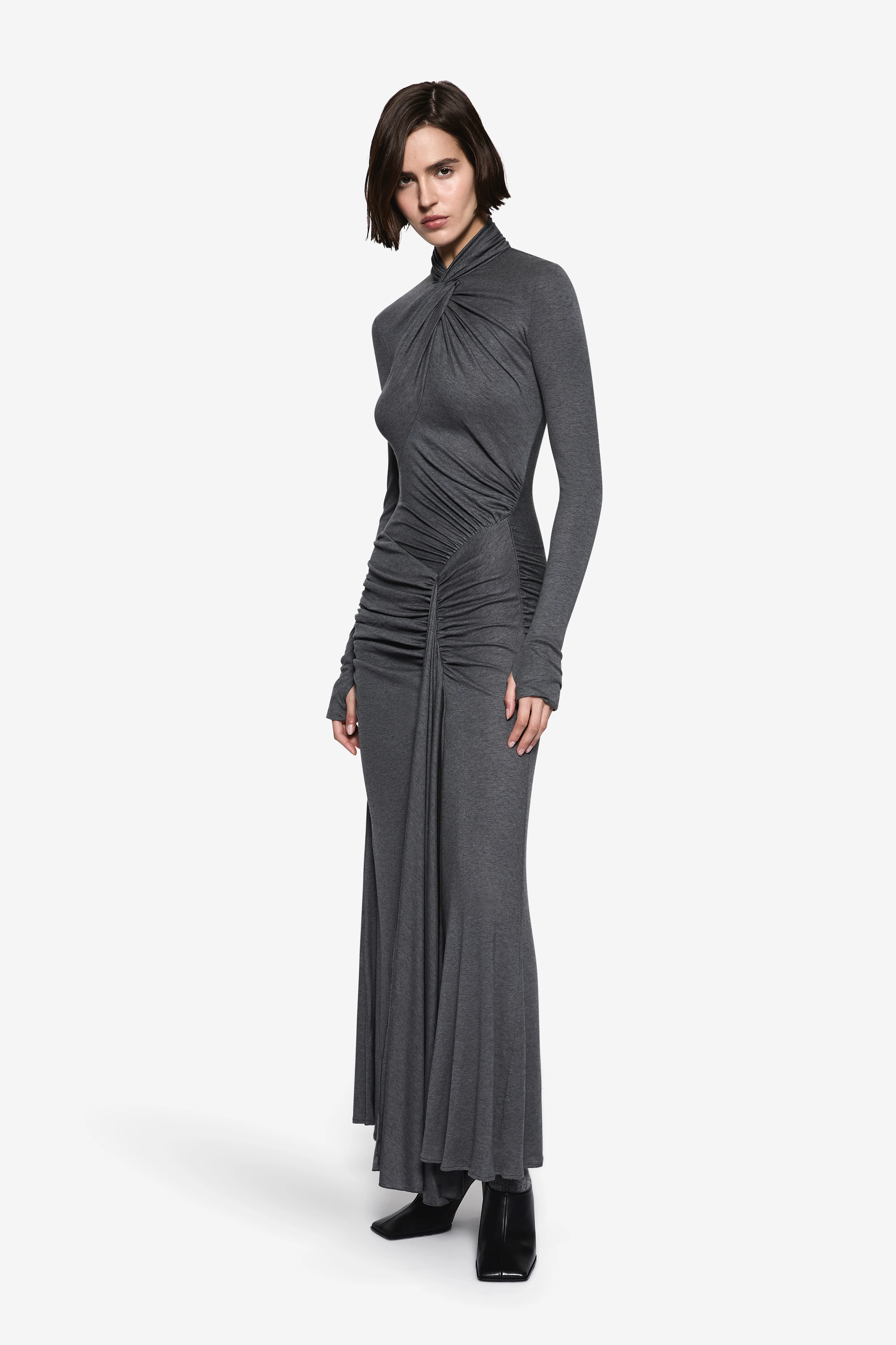 TENCIL TWIST LONG SLEEVE DRESS - Image 2