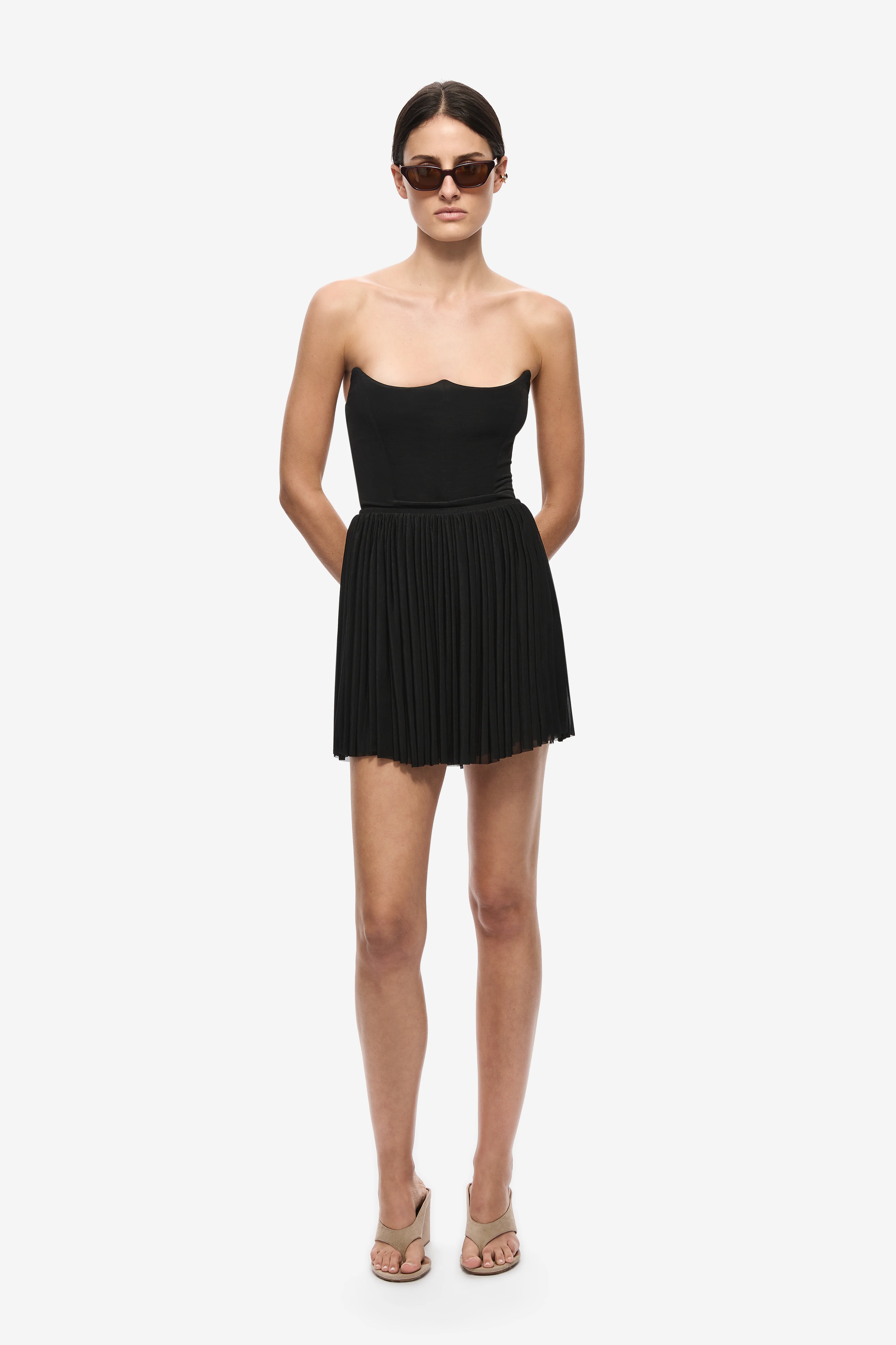 THE BREEZE GATHERED JERSEY MINI SKIRT - Image 3