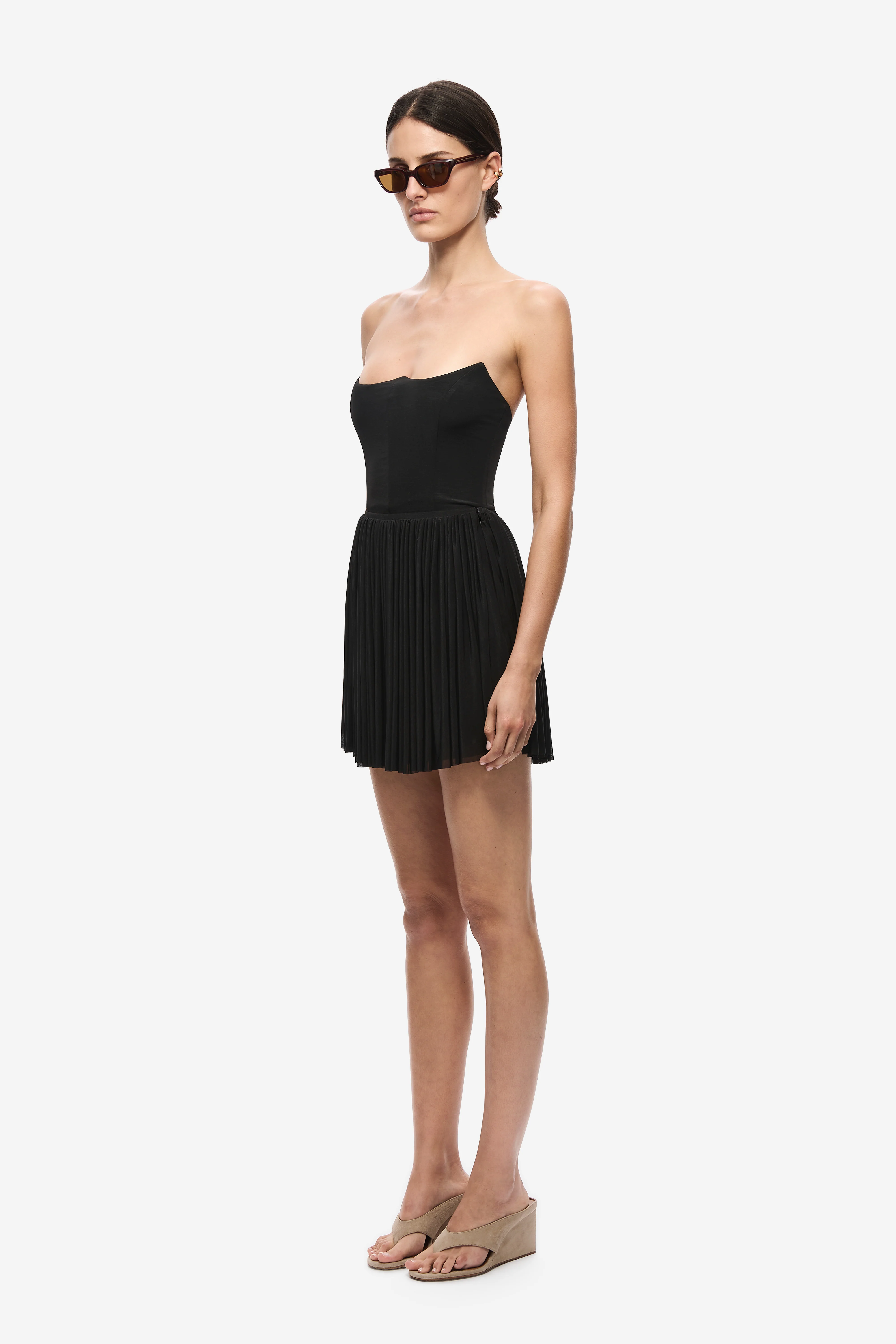 THE BREEZE GATHERED JERSEY MINI SKIRT - Image 4