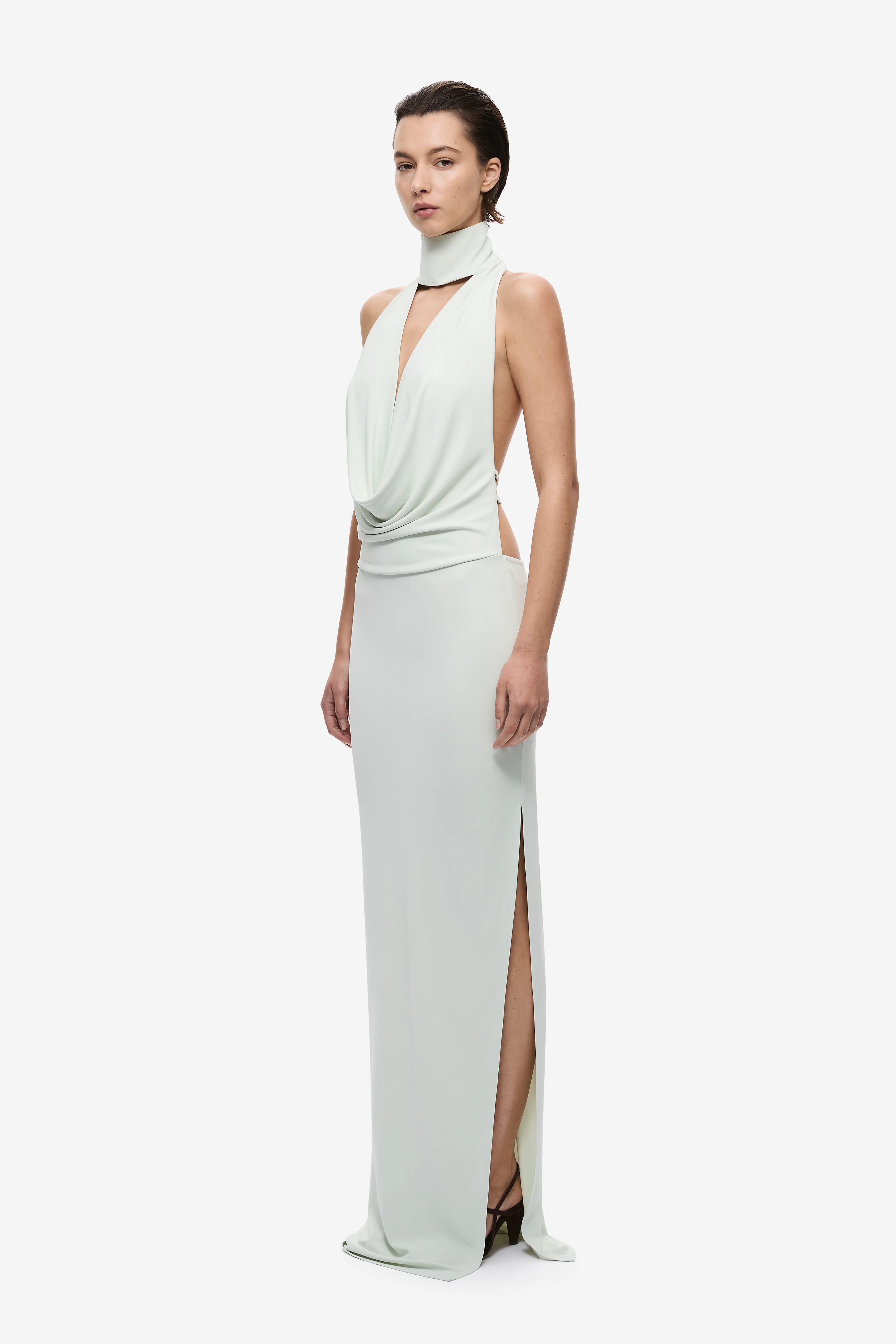 THE COWL NECK JERSEY DRESS - Image 3
