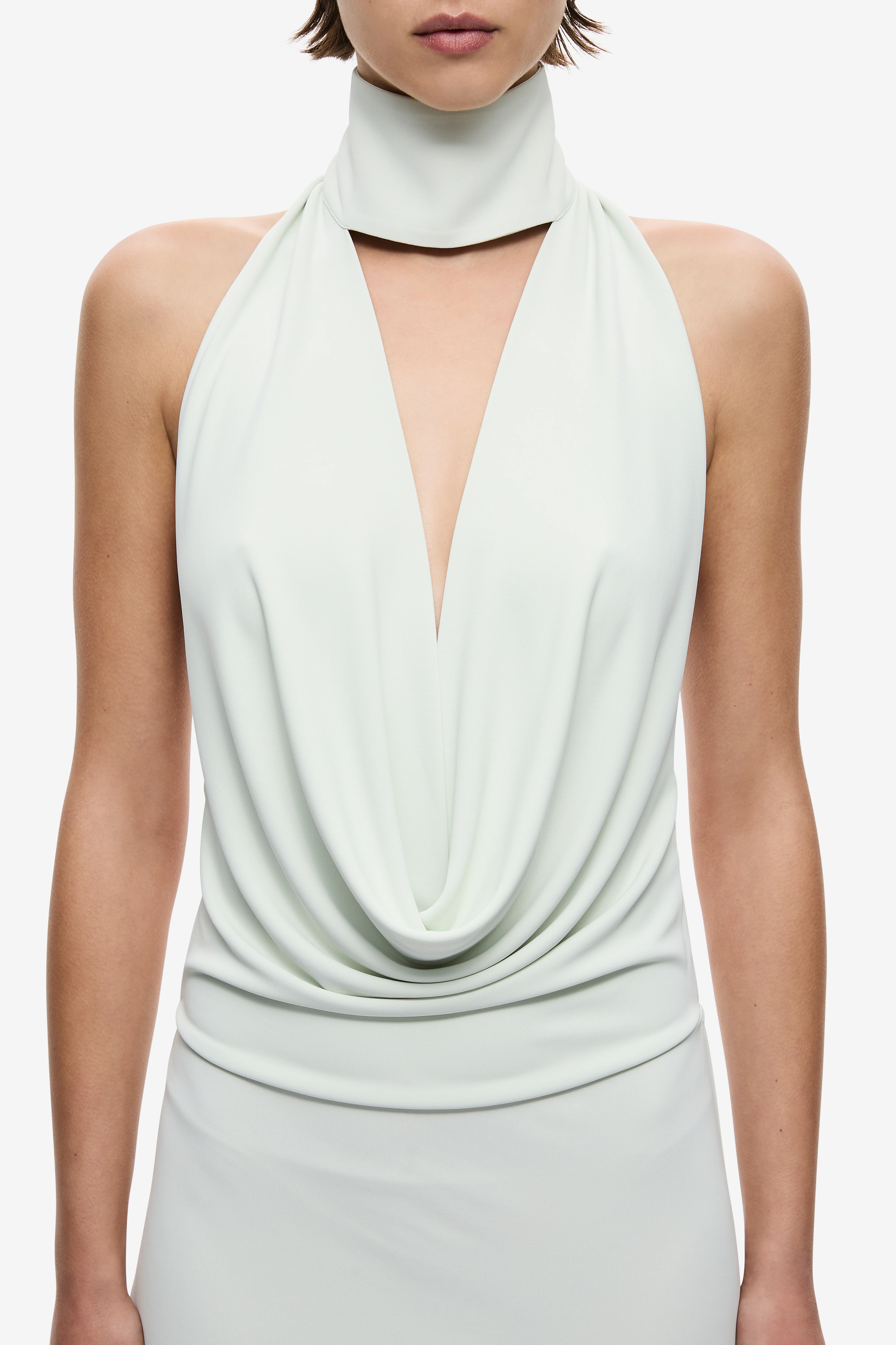 THE COWL NECK JERSEY DRESS - Image 4