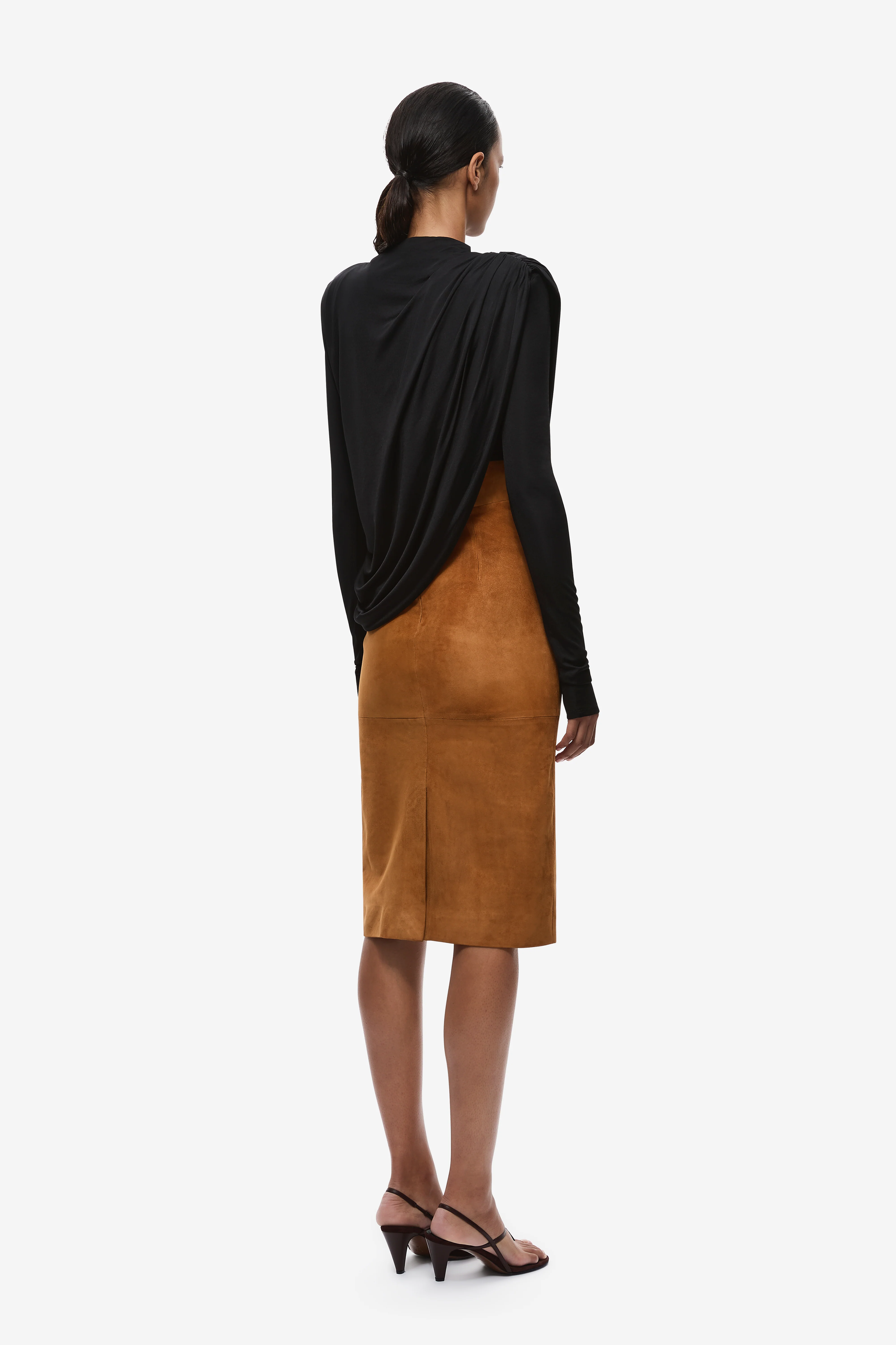 THE DRAPED SHEEN JERSEY TOP - Image 5