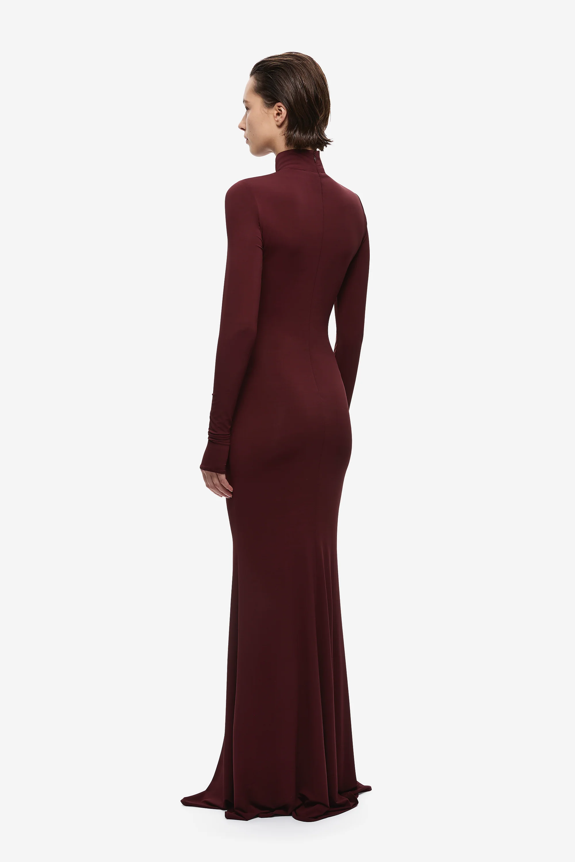 THE GATHERED LONG SLEEVE MAXI DRESS - Image 4