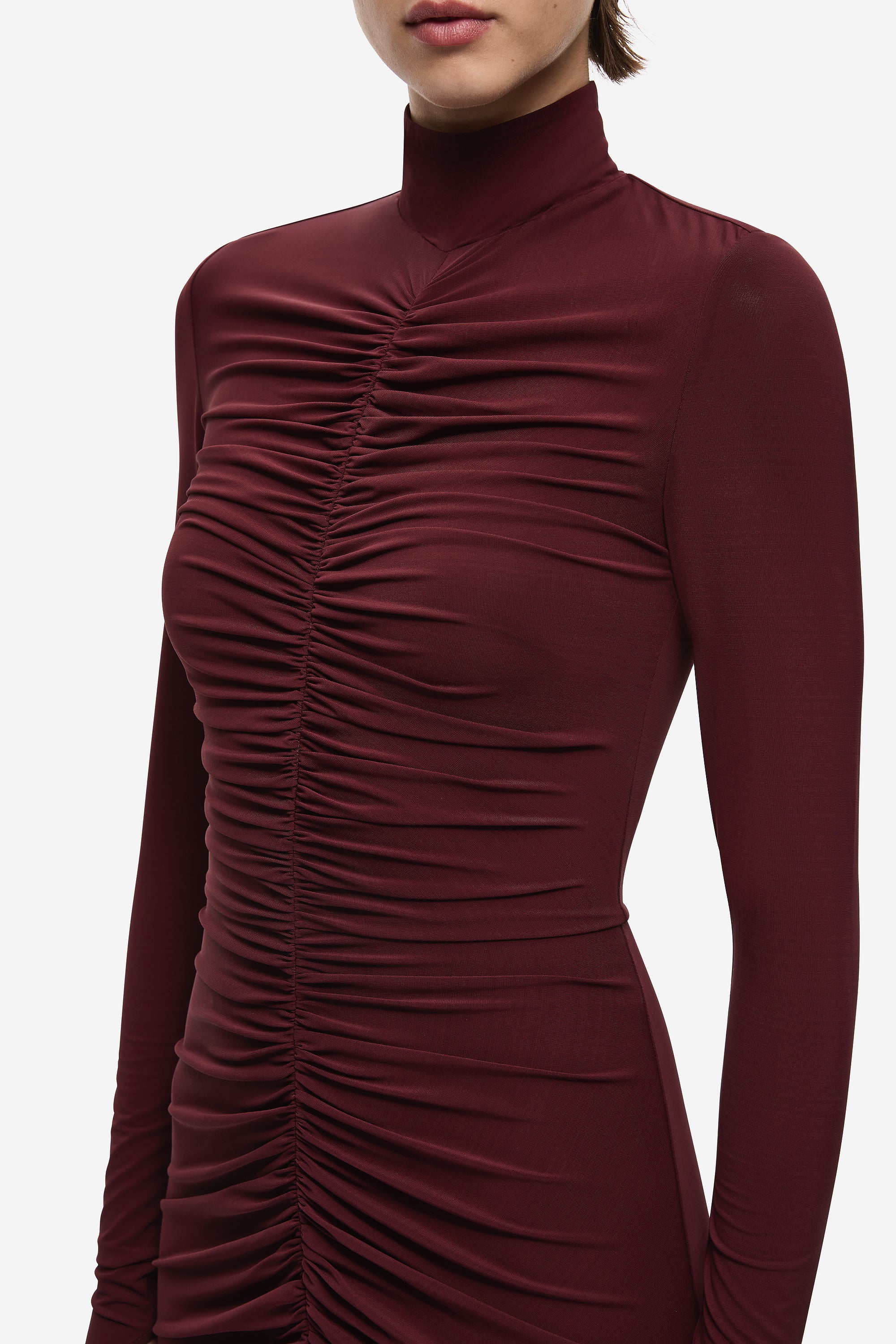 THE GATHERED LONG SLEEVE MAXI DRESS - Image 5