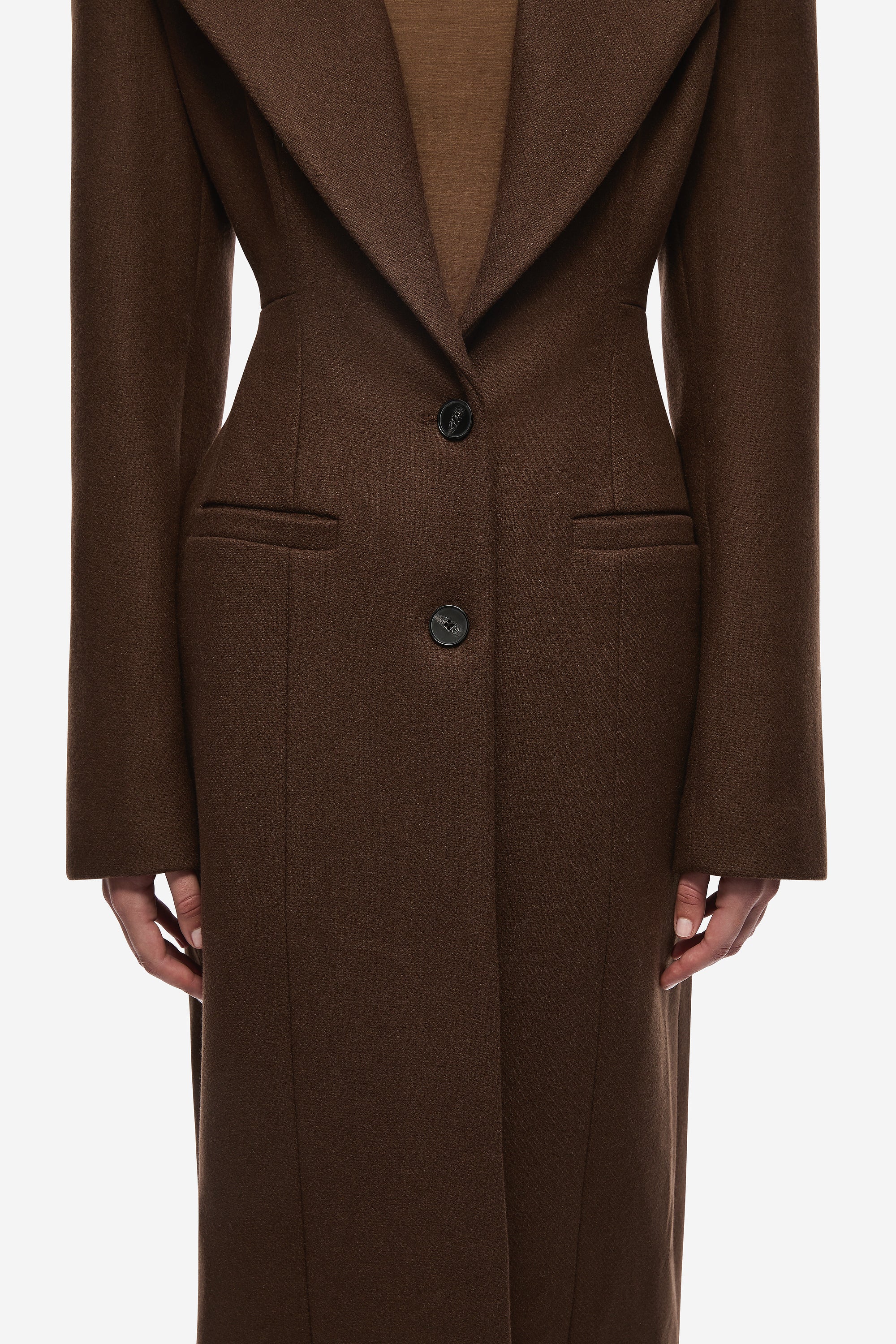 THE HOURGLASS TAILORED WOOL COAT - Image 3