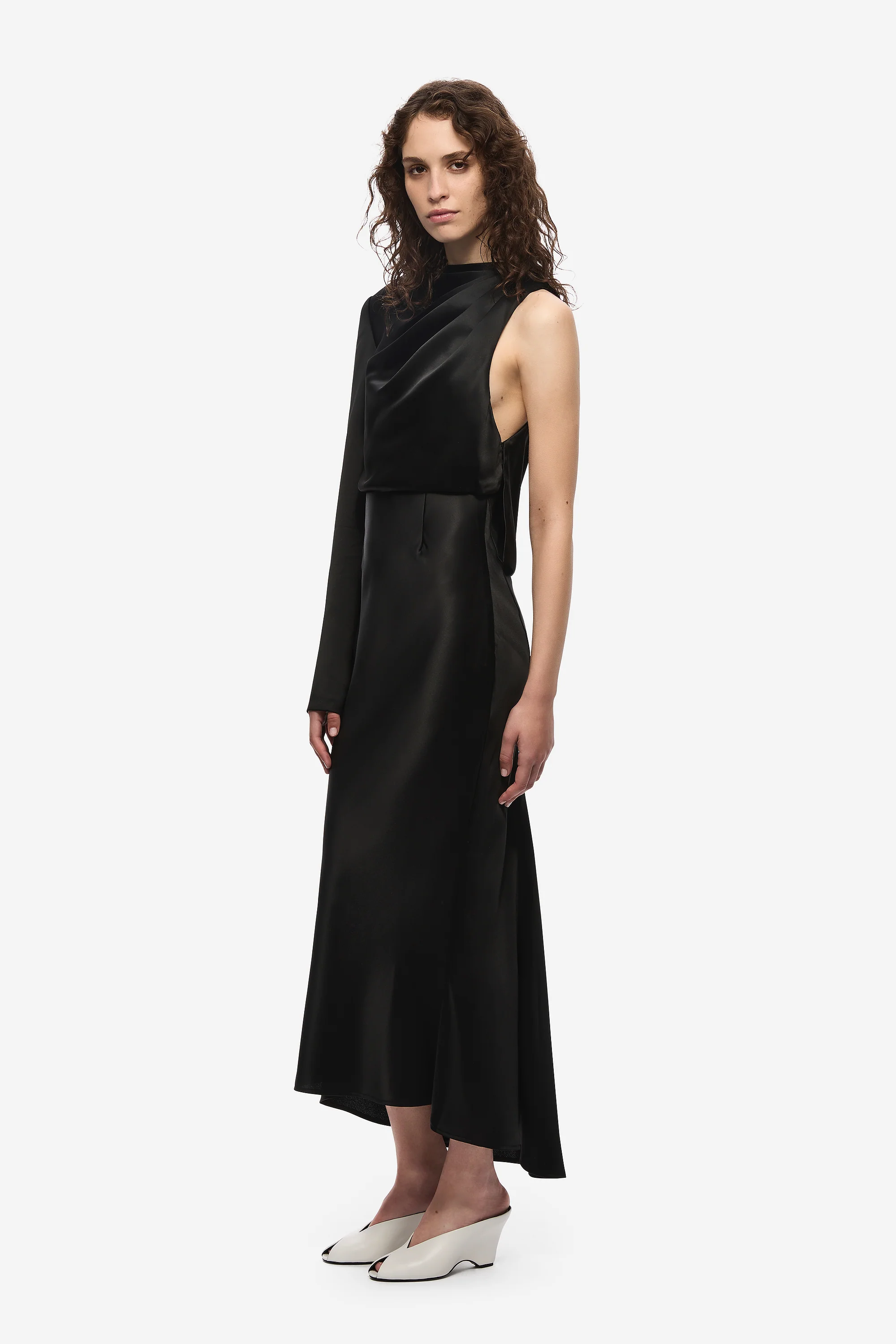 THE MANTELLO SATIN MIDI DRESS - Image 3