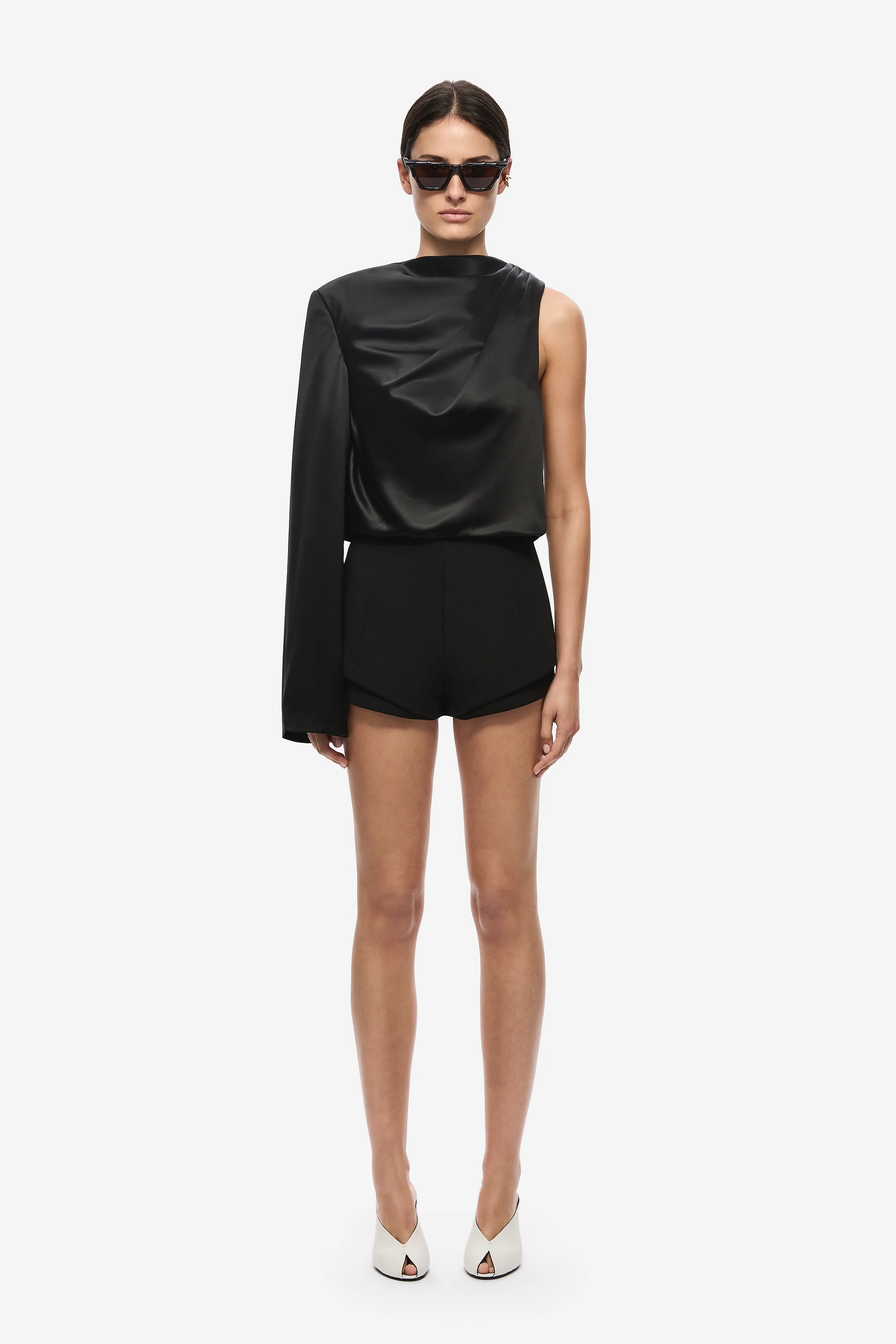 THE MANTELLO SATIN TOP
