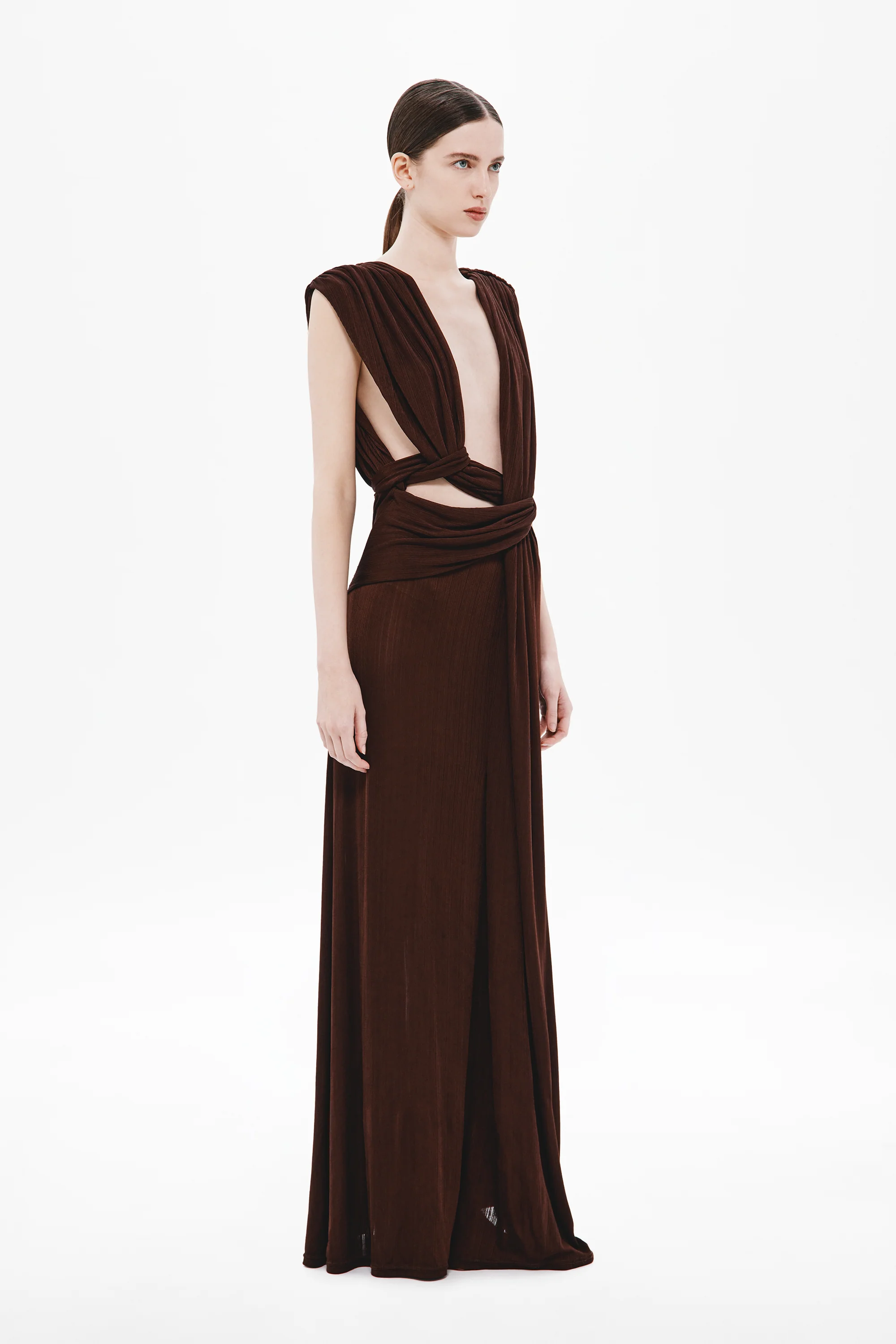 THE NAOMI DRAPED RIB DRESS - Image 3