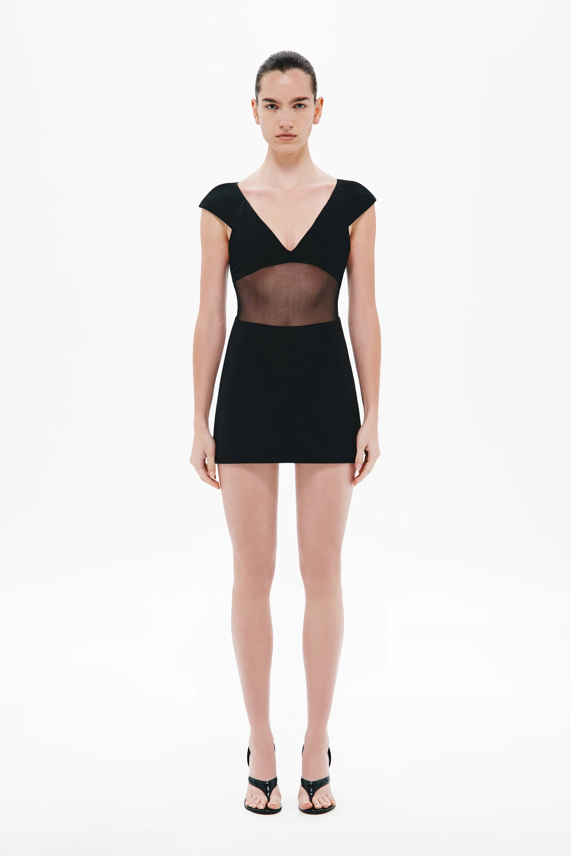 THE SALVADOR BONDED CREPE MINI DRESS - Image 2