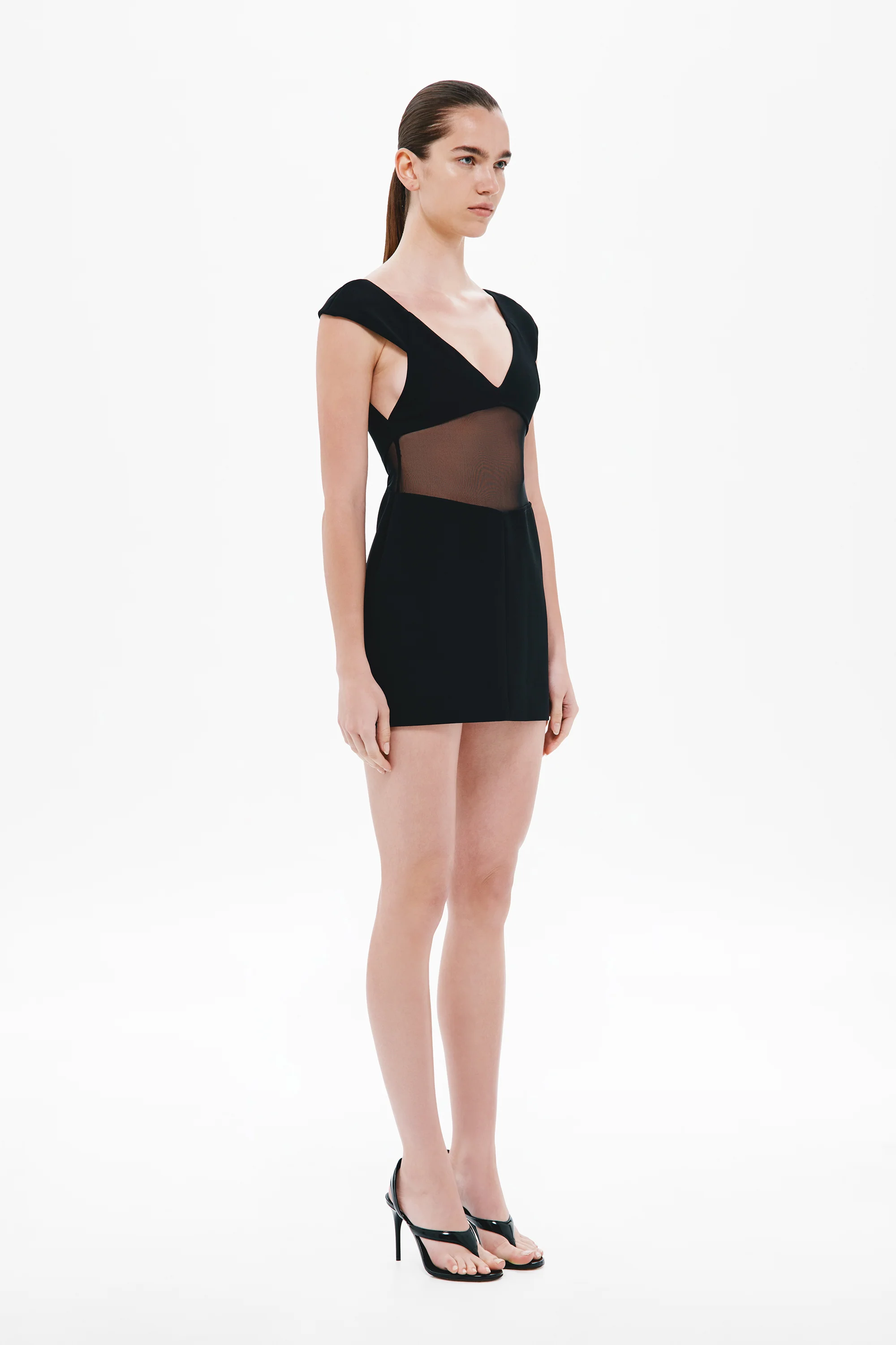 THE SALVADOR BONDED CREPE MINI DRESS - Image 3
