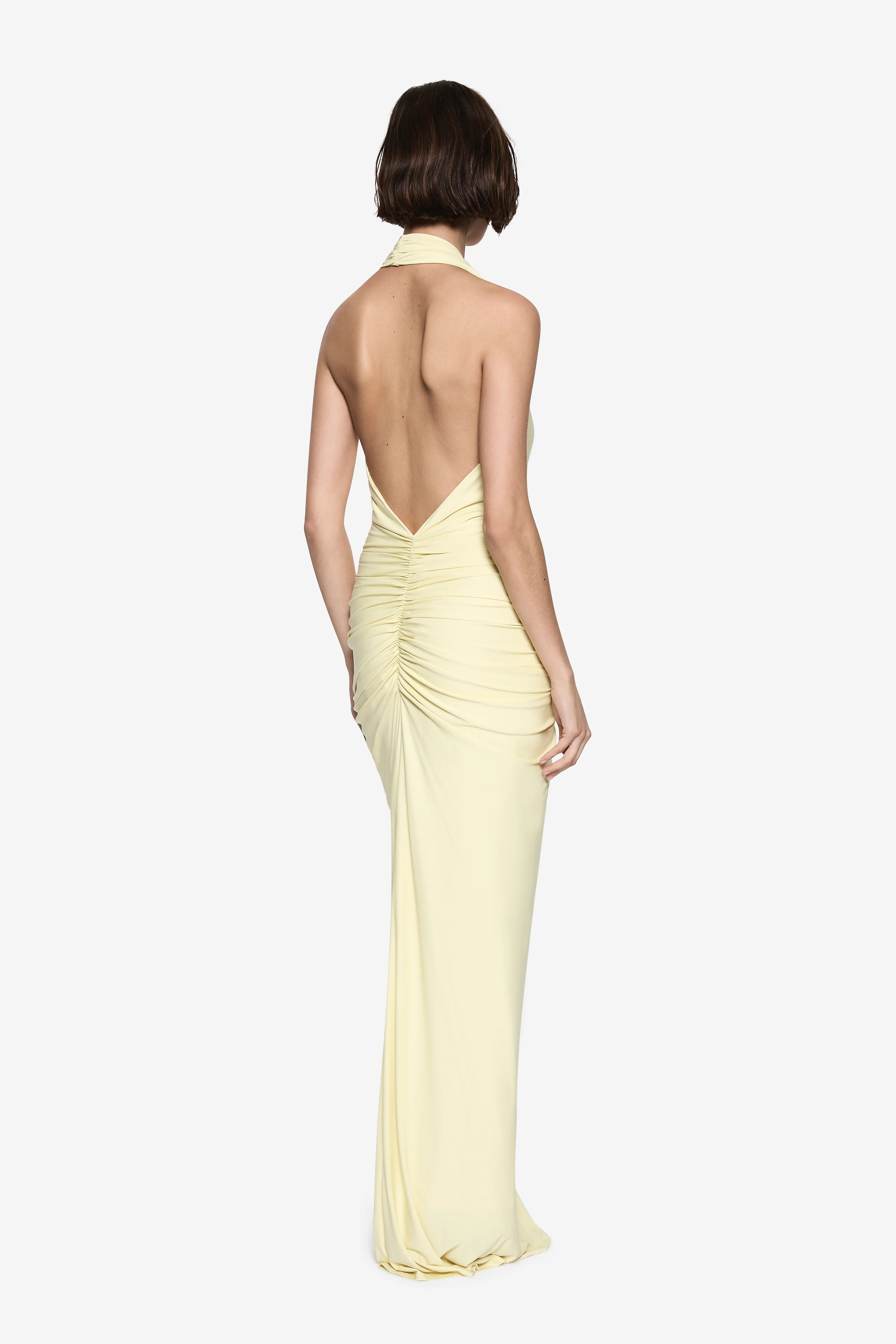 THE VENUS GATHERED CUPRO DRESS - Image 4